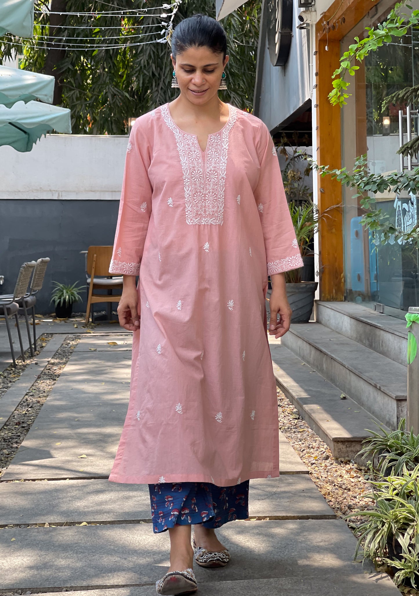 Handembroidered Chikankari Mull Cotton Kurta