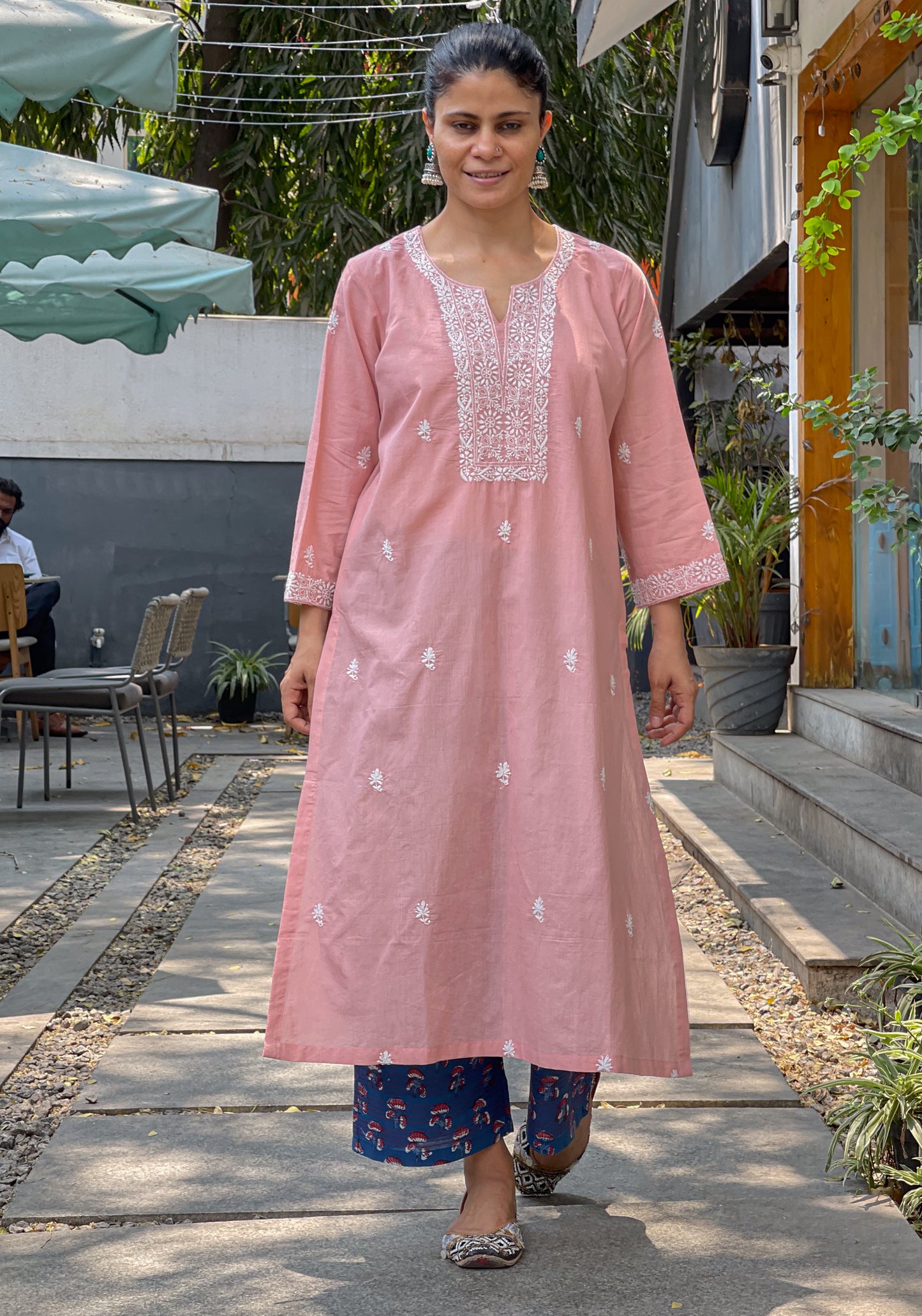Handembroidered Chikankari Mull Cotton Kurta