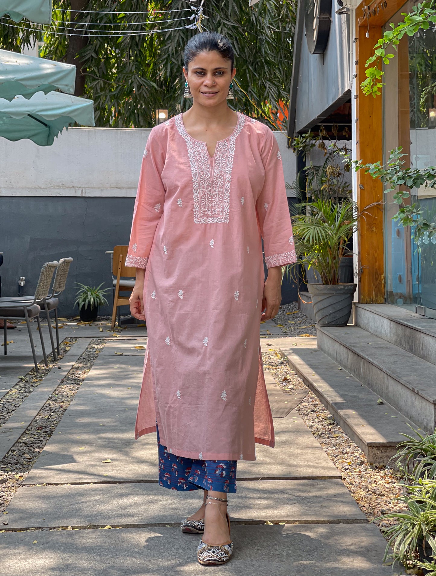 Handembroidered Chikankari Mull Cotton Kurta