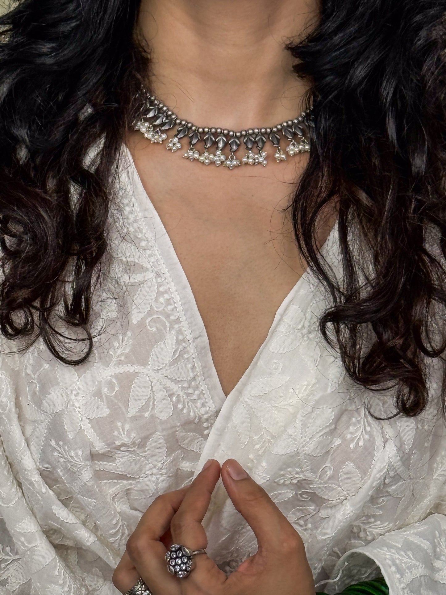 Handmade Silver Neck Piece.