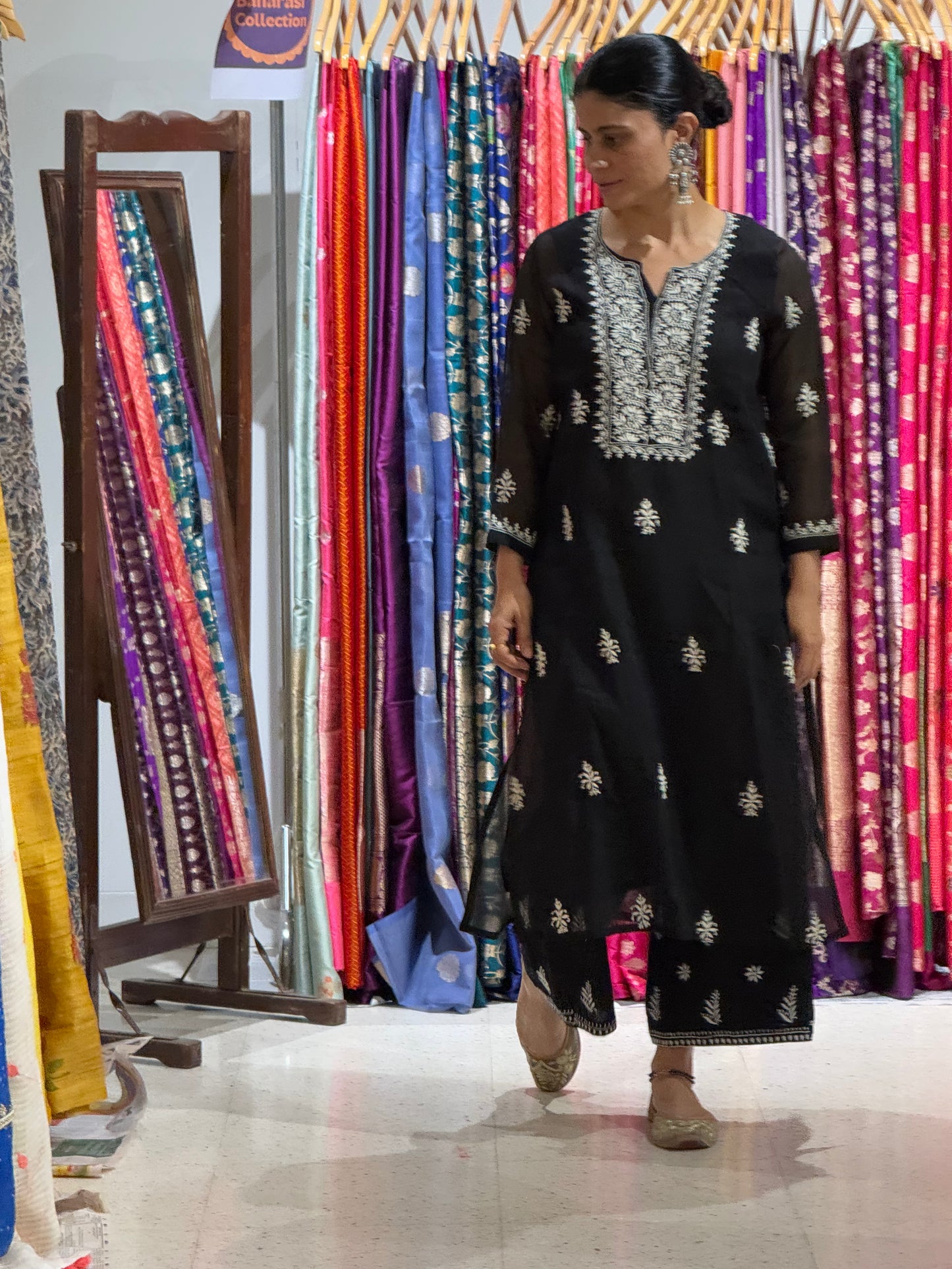 handloom And Handembroidered Chikankari cotton pant