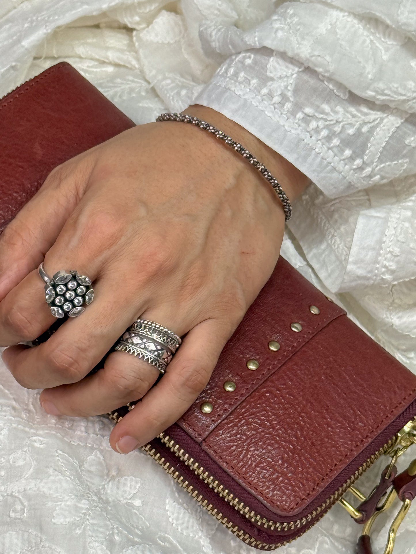 Handmade Silver Bangles.