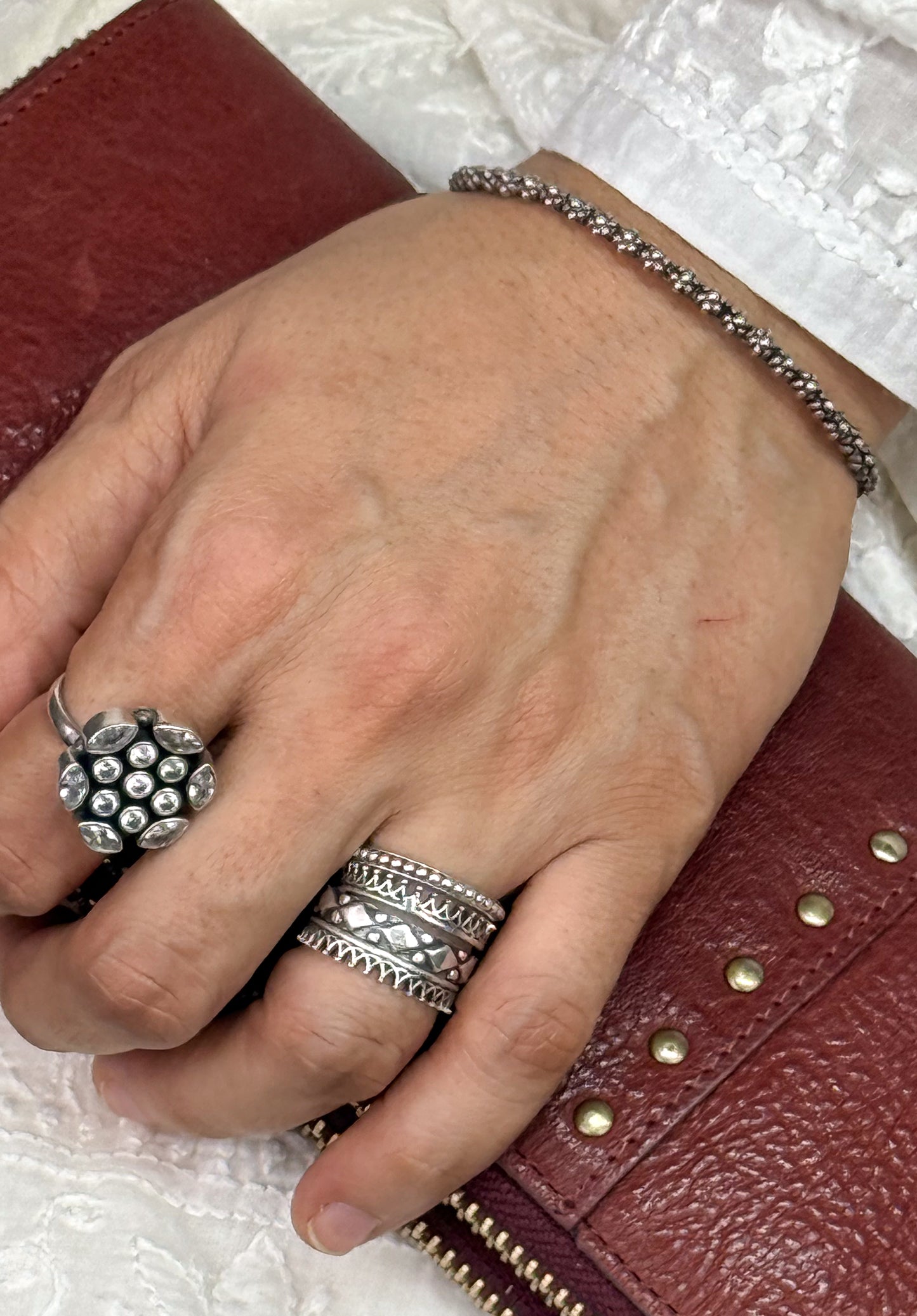 Handmade Silver Bangles.