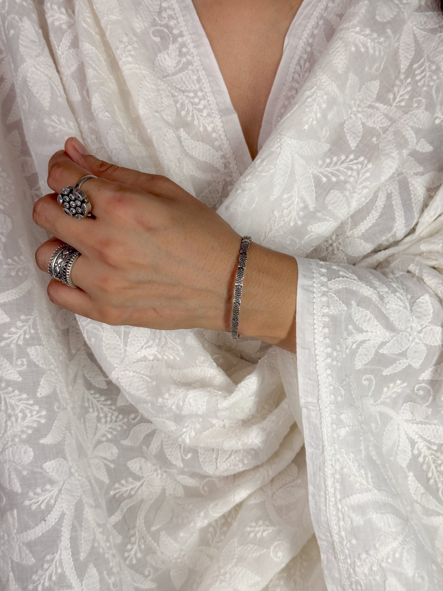 Handmade Silver Bangles.