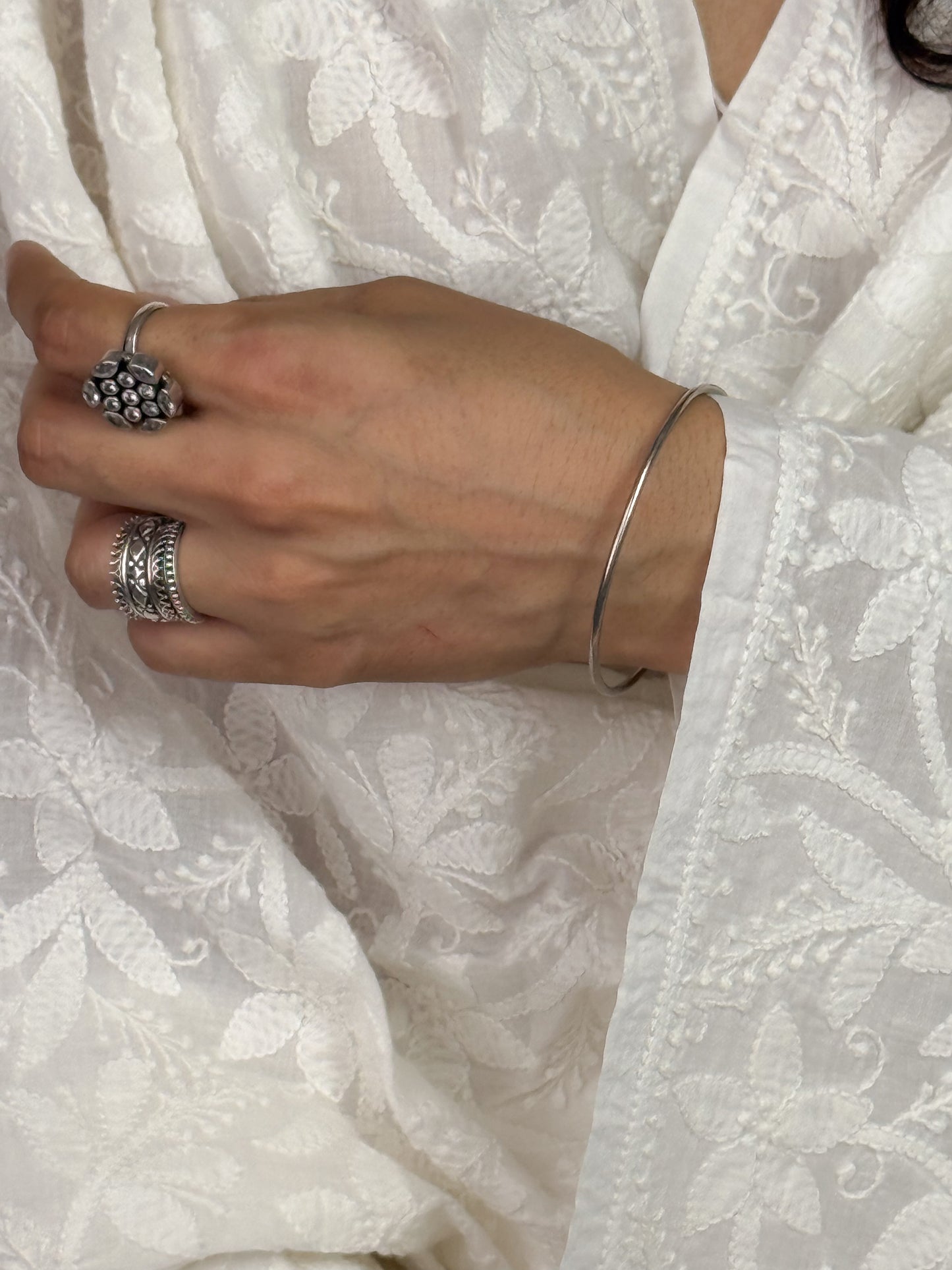 Handmade Silver Bangles.