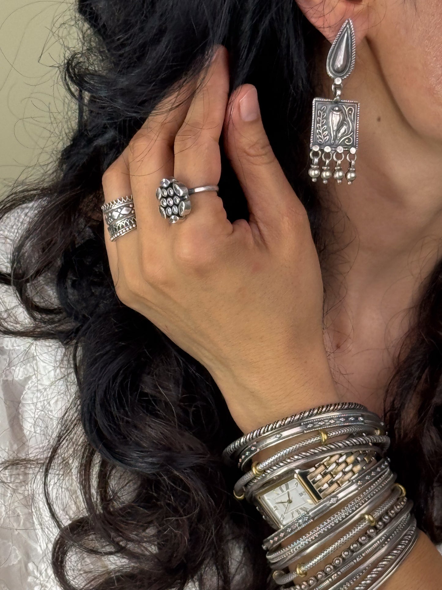 Handmade Silver Earring.