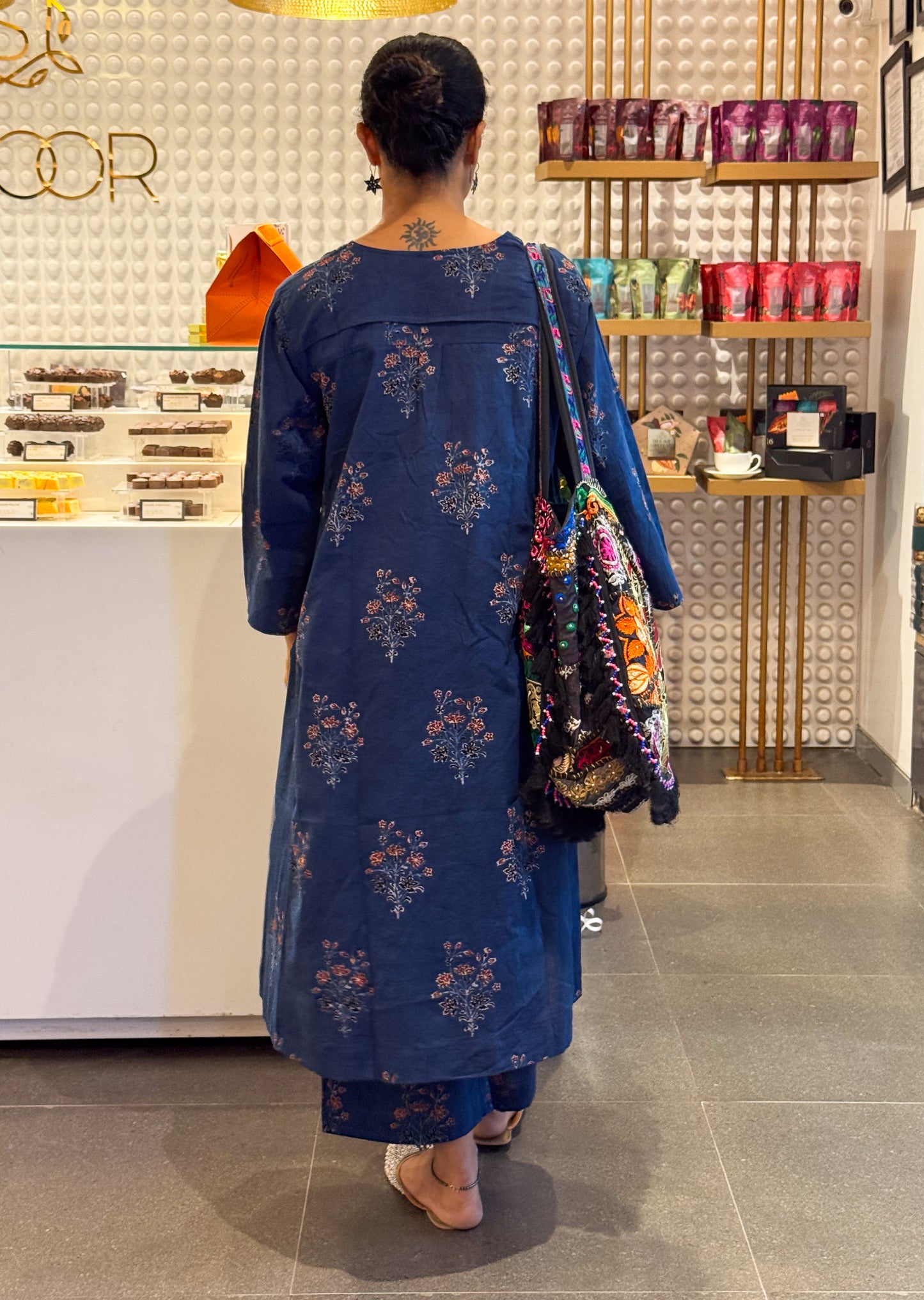 Cotton Handblock Printed Natural Dyed Ajrakh Kurta