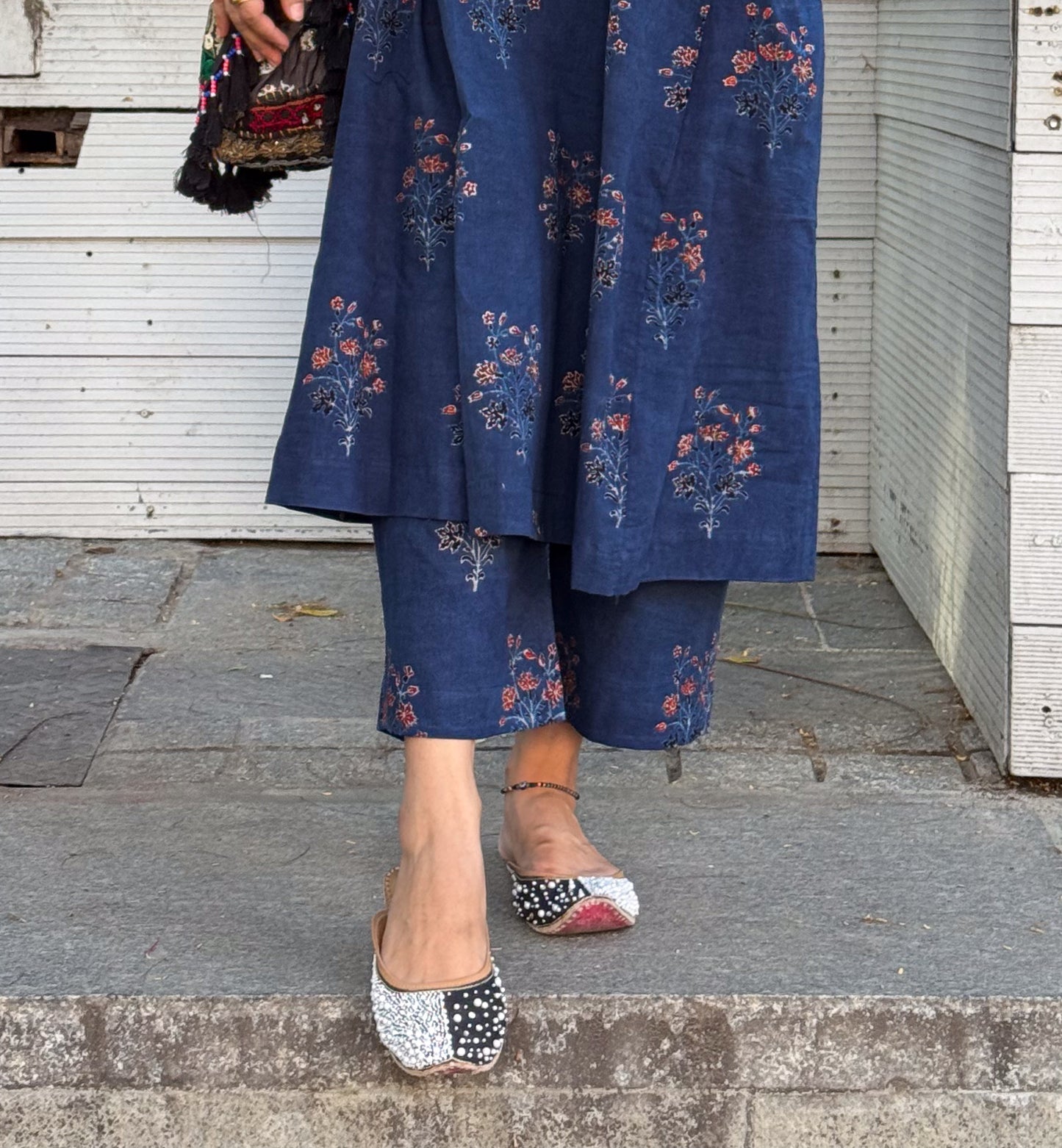 Cotton Handblock Printed Natural Dyed Ajrakh Pant
