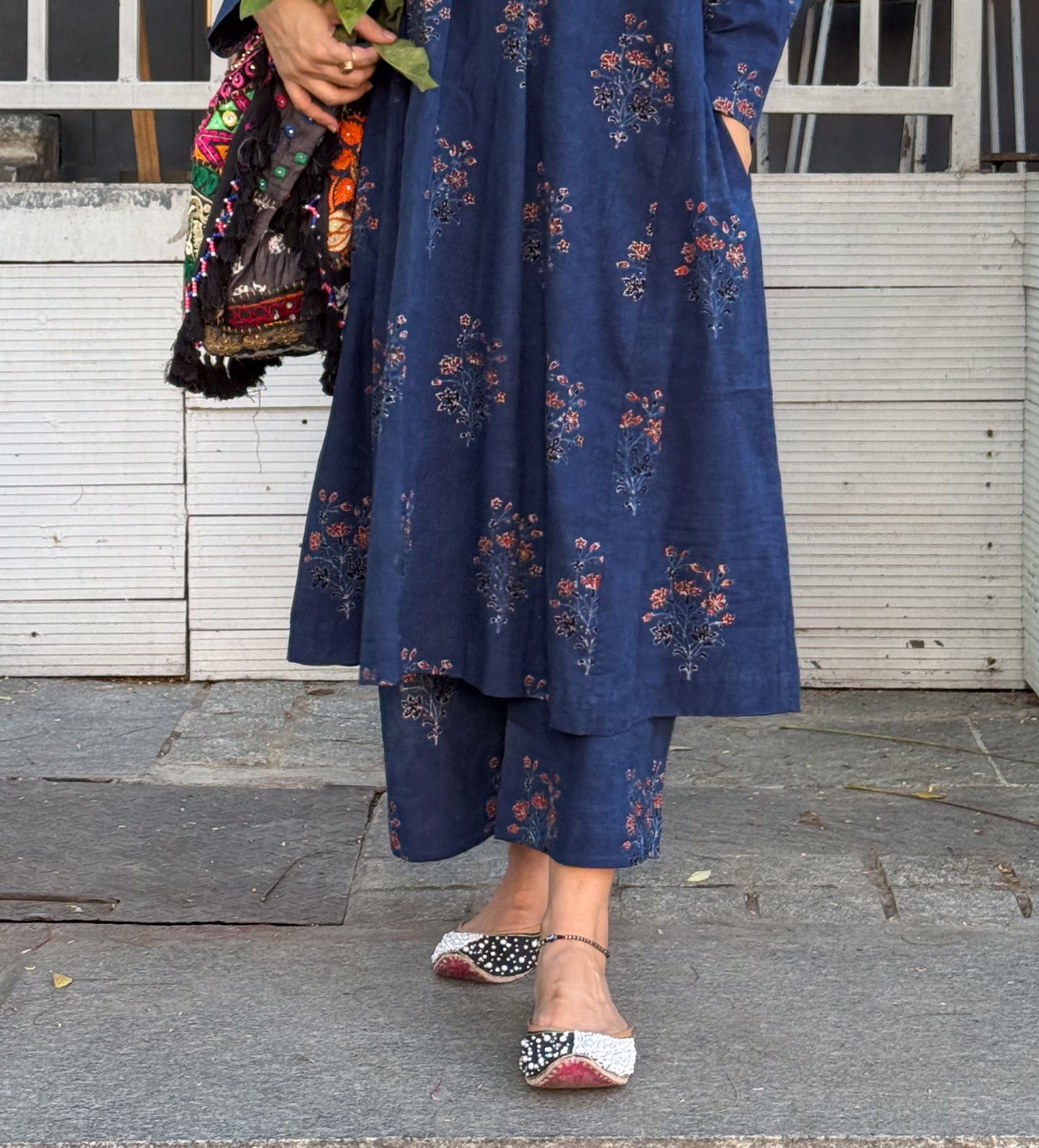 Cotton Handblock Printed Natural Dyed Ajrakh Pant