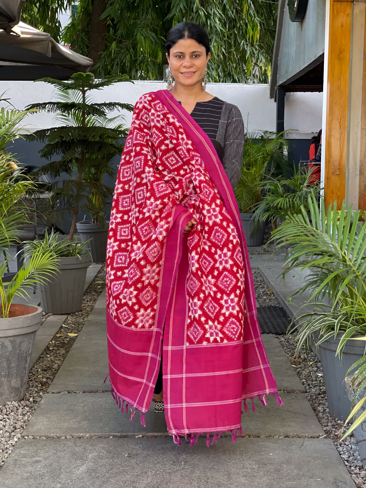 Handloom & Handmade Special Double Ikat Cotton Dupatta