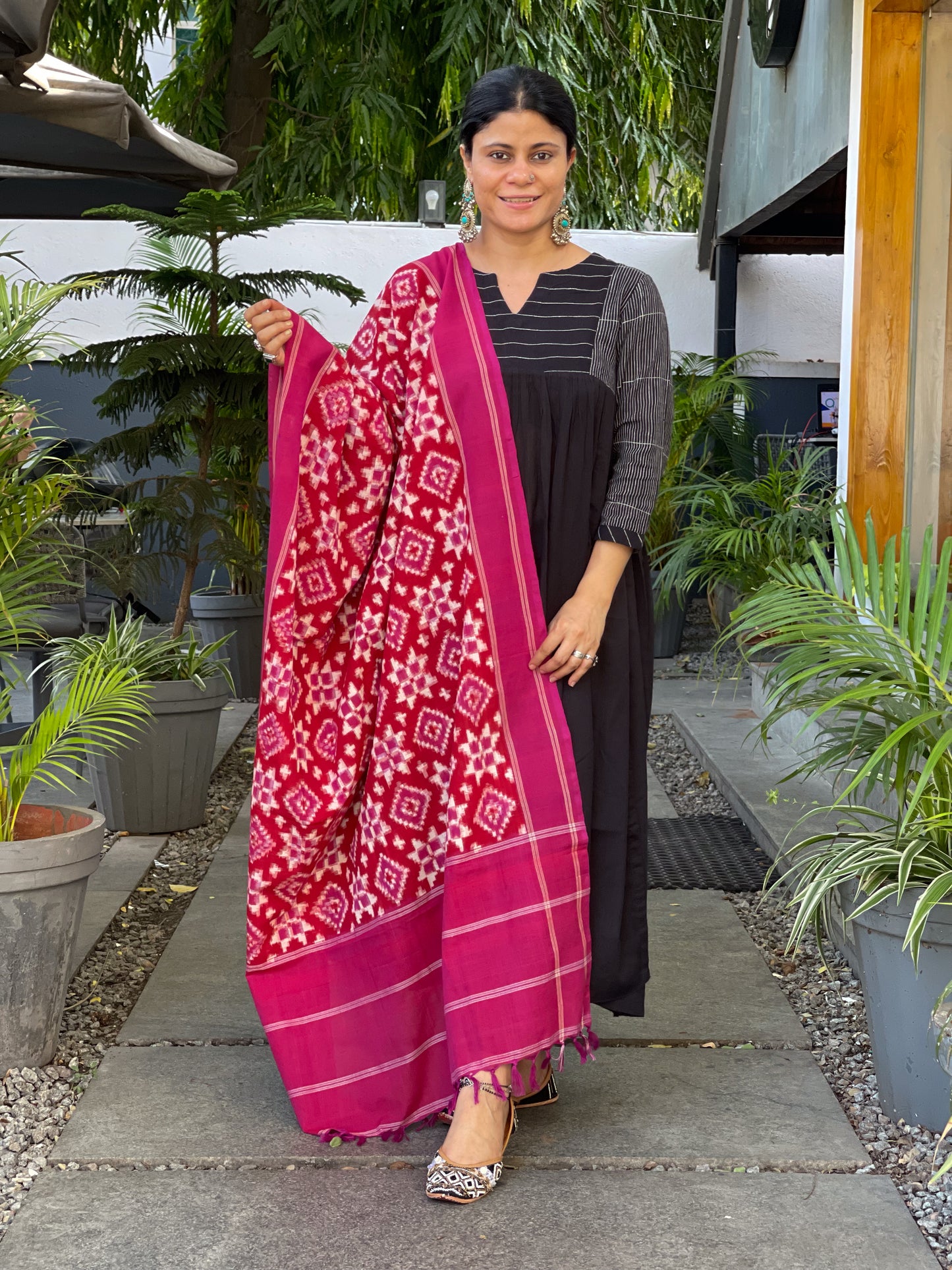 Handloom & Handmade Special Double Ikat Cotton Dupatta