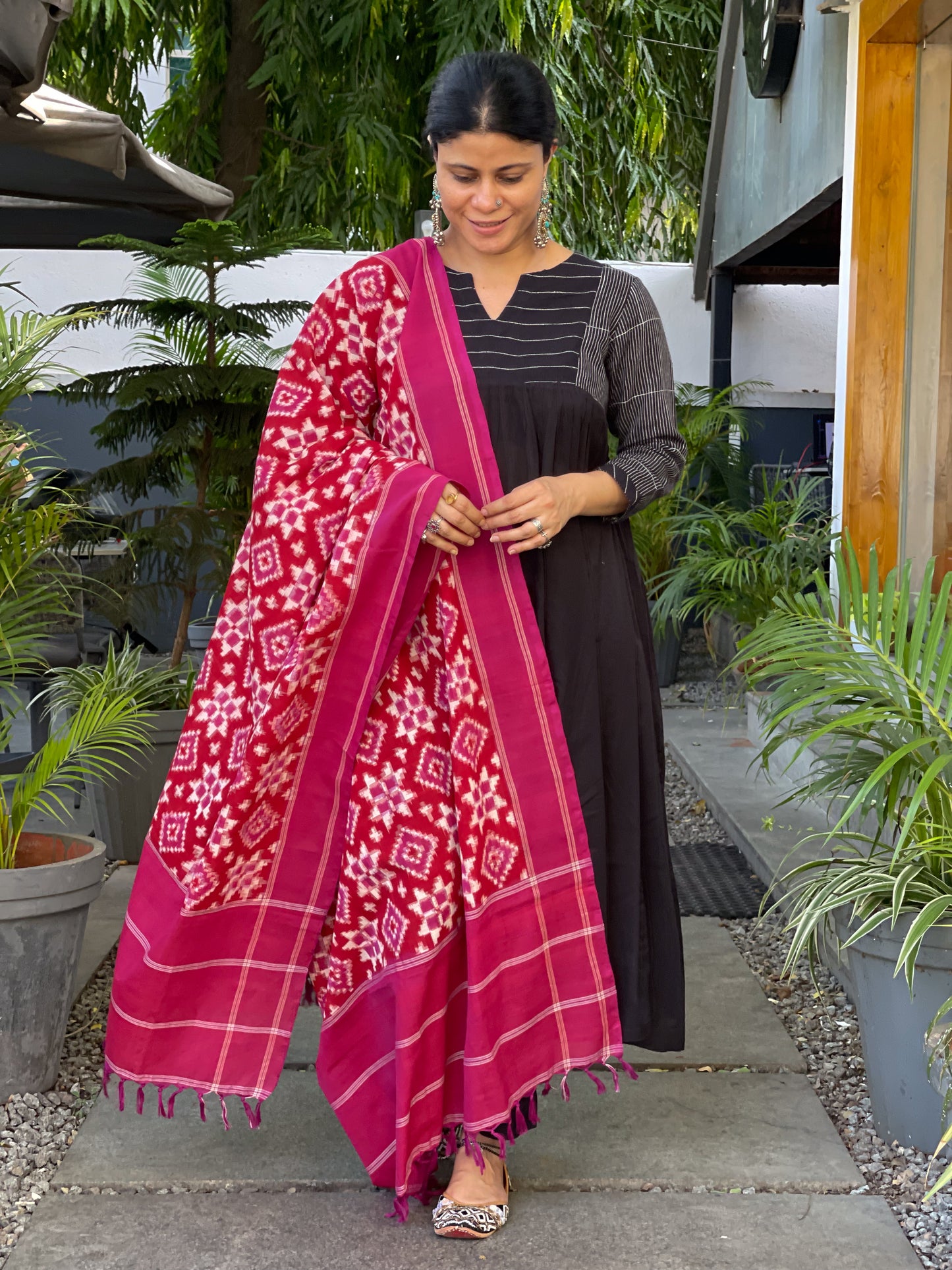 Handloom & Handmade Special Double Ikat Cotton Dupatta
