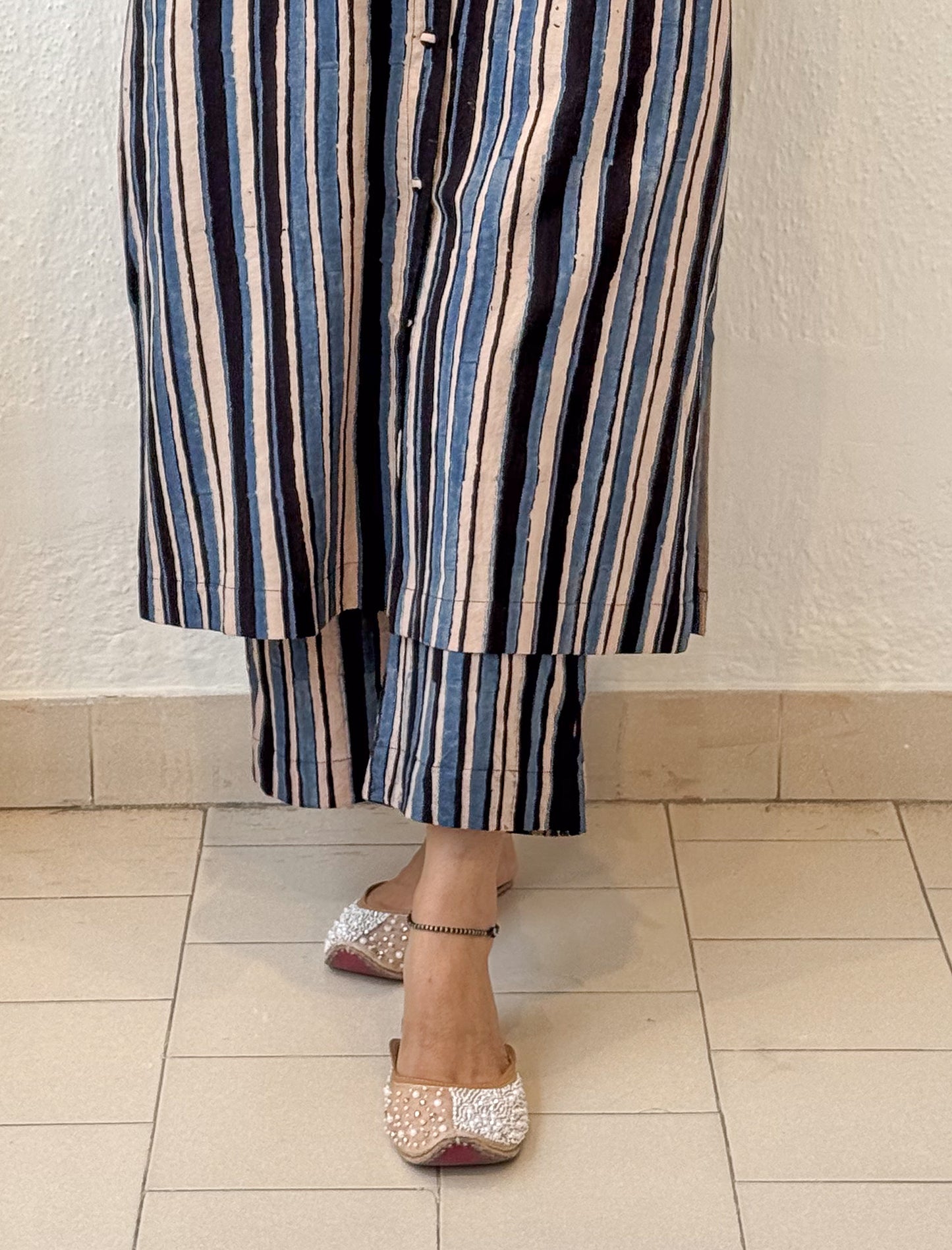 Cotton Handblock Printed Natural Dyed Ajrakh Pant