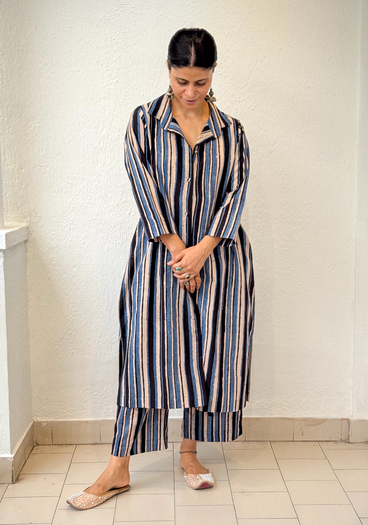 Cotton Handblock Printed Natural Dyed Ajrakh Pant