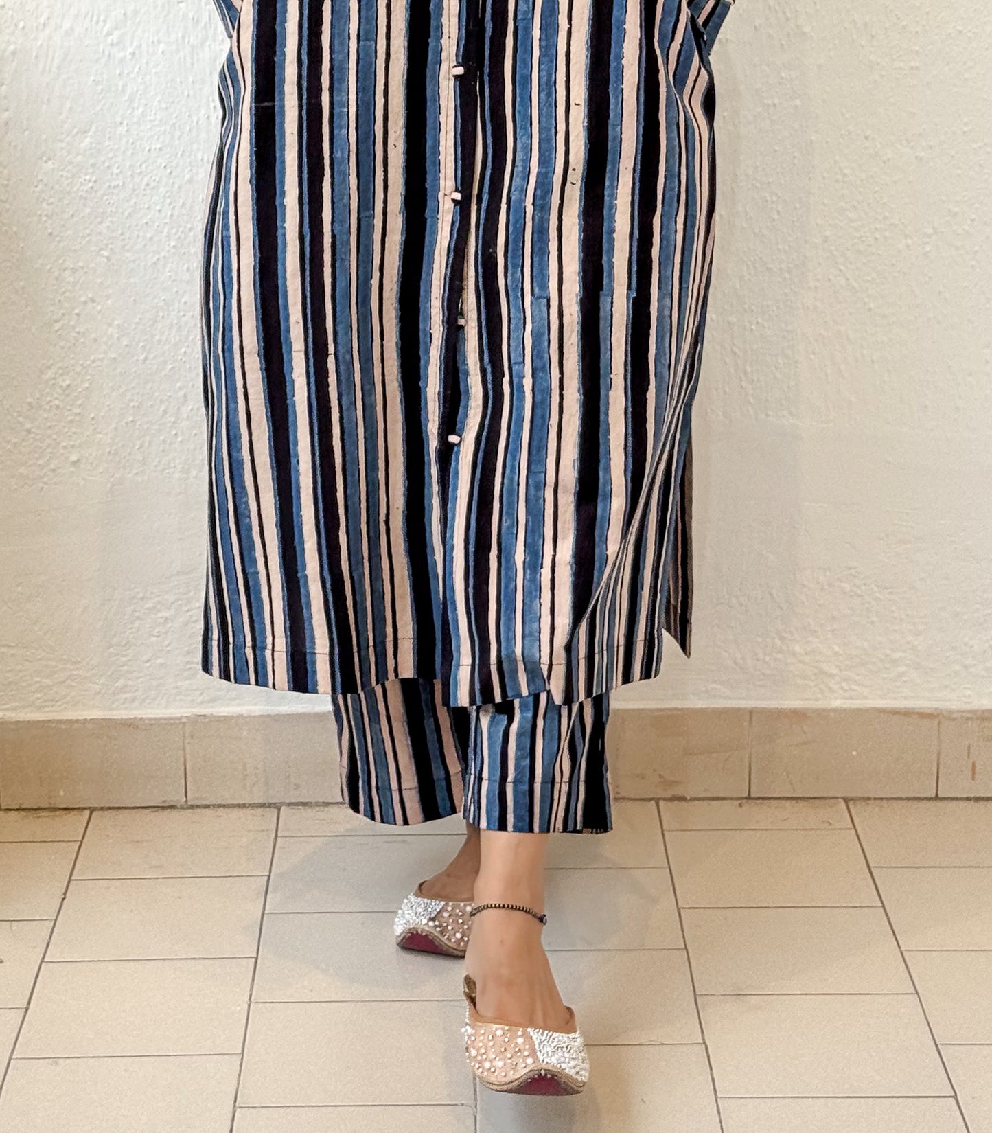 Cotton Handblock Printed Natural Dyed Ajrakh Pant