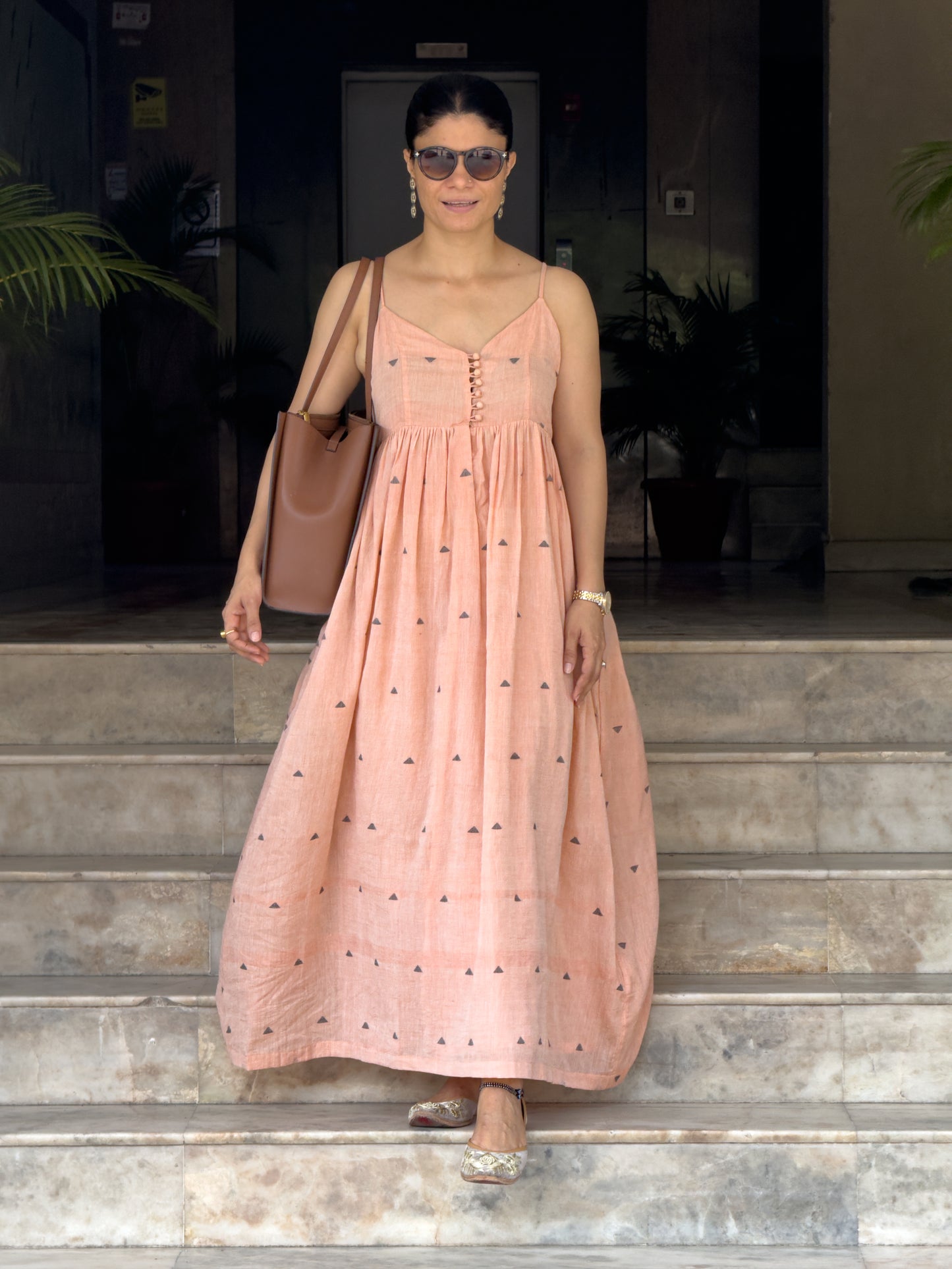 Handwoven Jamdani Muslin Dress