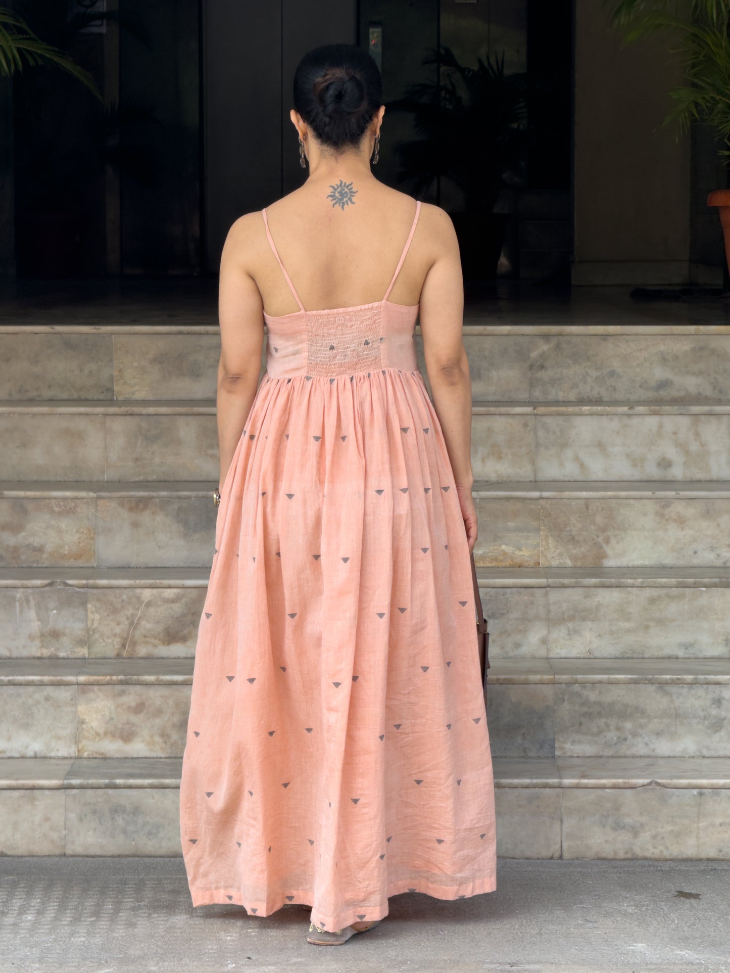 Handwoven Jamdani Muslin Dress