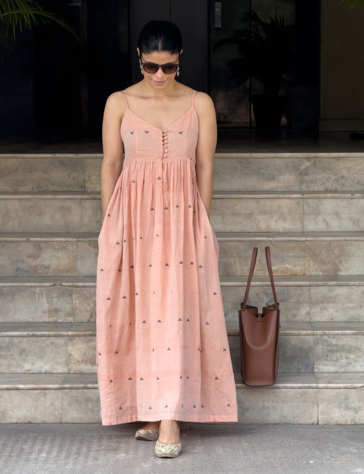 Handwoven Jamdani Muslin Dress