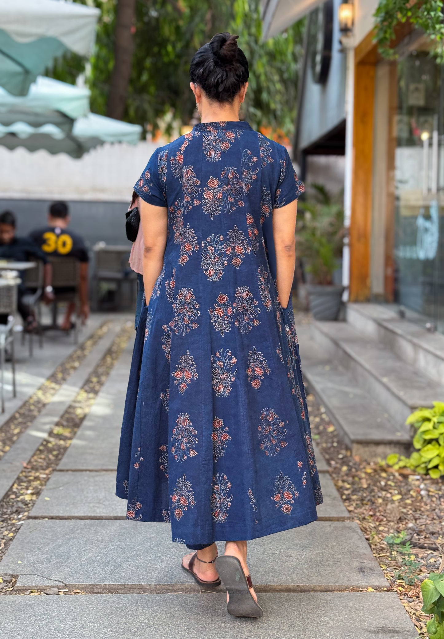 Cotton Handblock Printed Natural Dyed Ajrakh Kurta