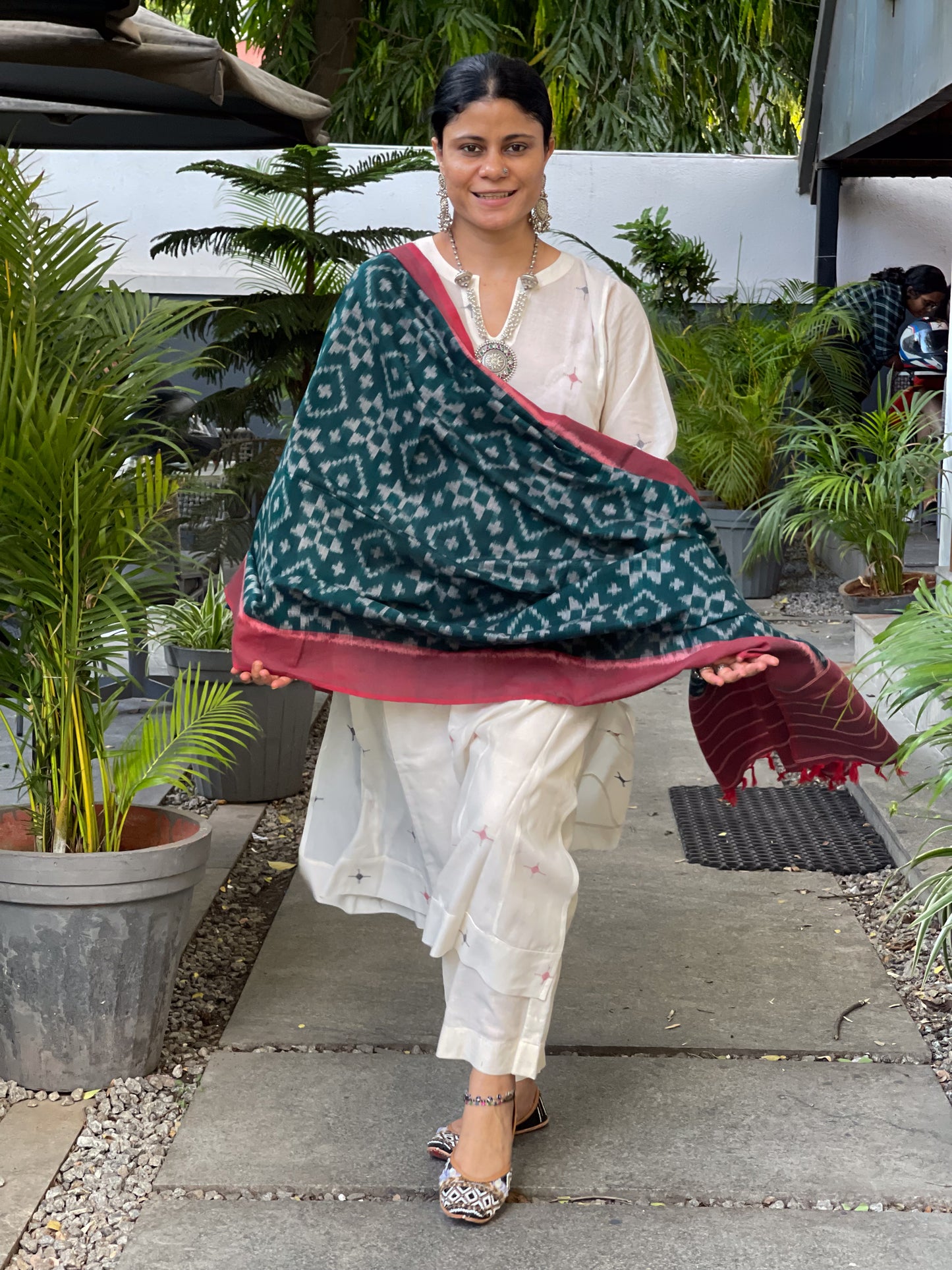 Handloom & Handmade Special Double Ikat Cotton Dupatta