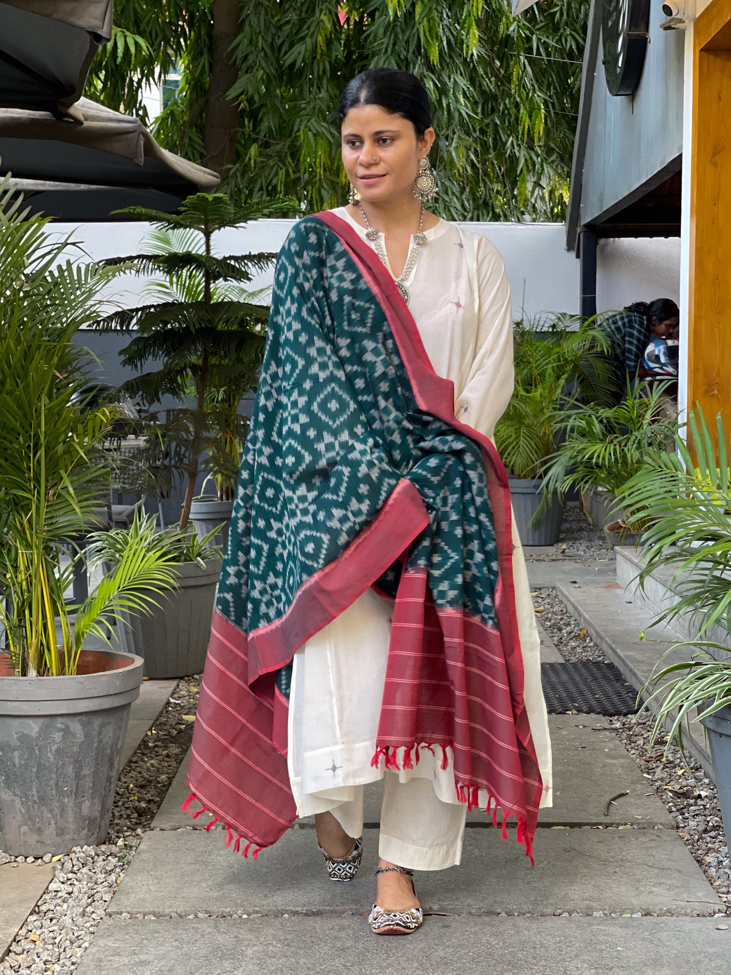 Handloom & Handmade Special Double Ikat Cotton Dupatta