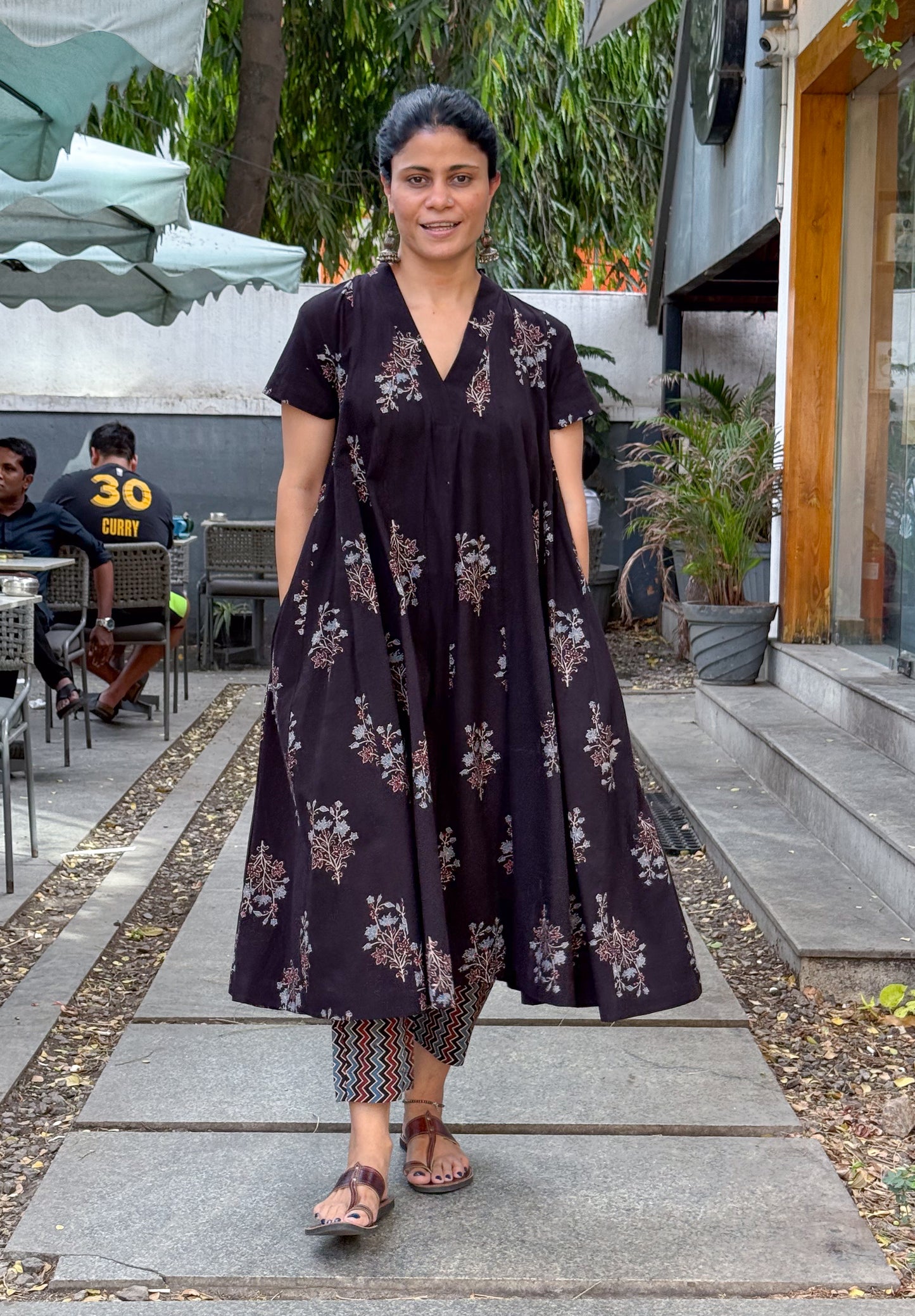 Cotton Handblock Printed Natural Dyed Ajrakh Kurta