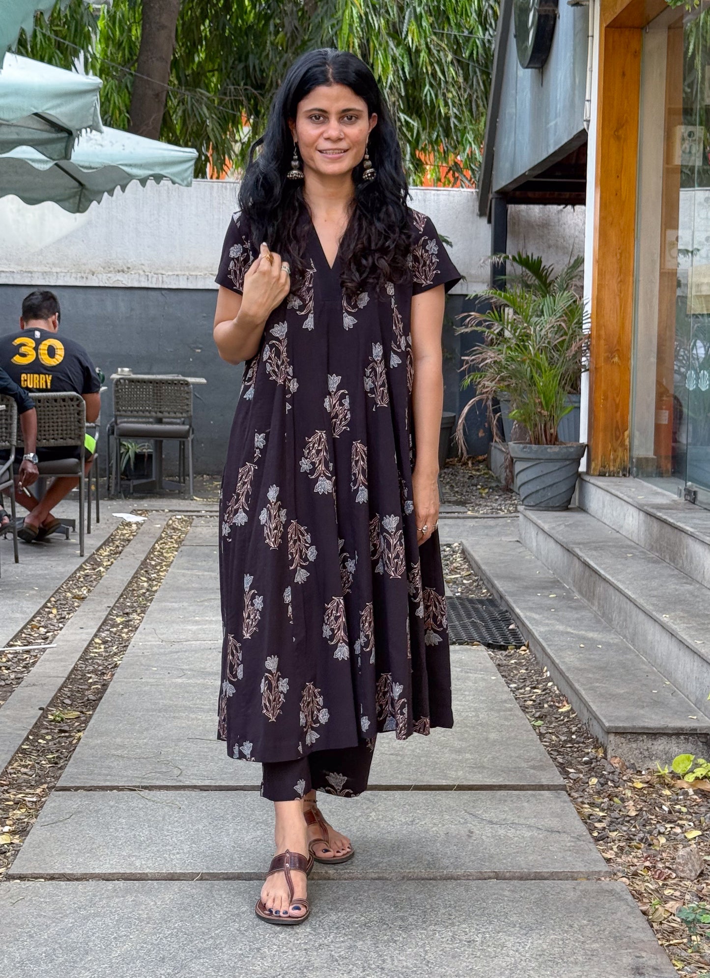 Cotton Handblock Printed Natural Dyed Ajrakh Kurta