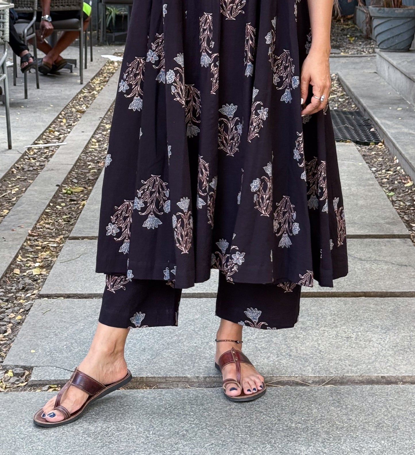 Cotton Handblock Printed Natural Dyed Ajrakh Pant.
