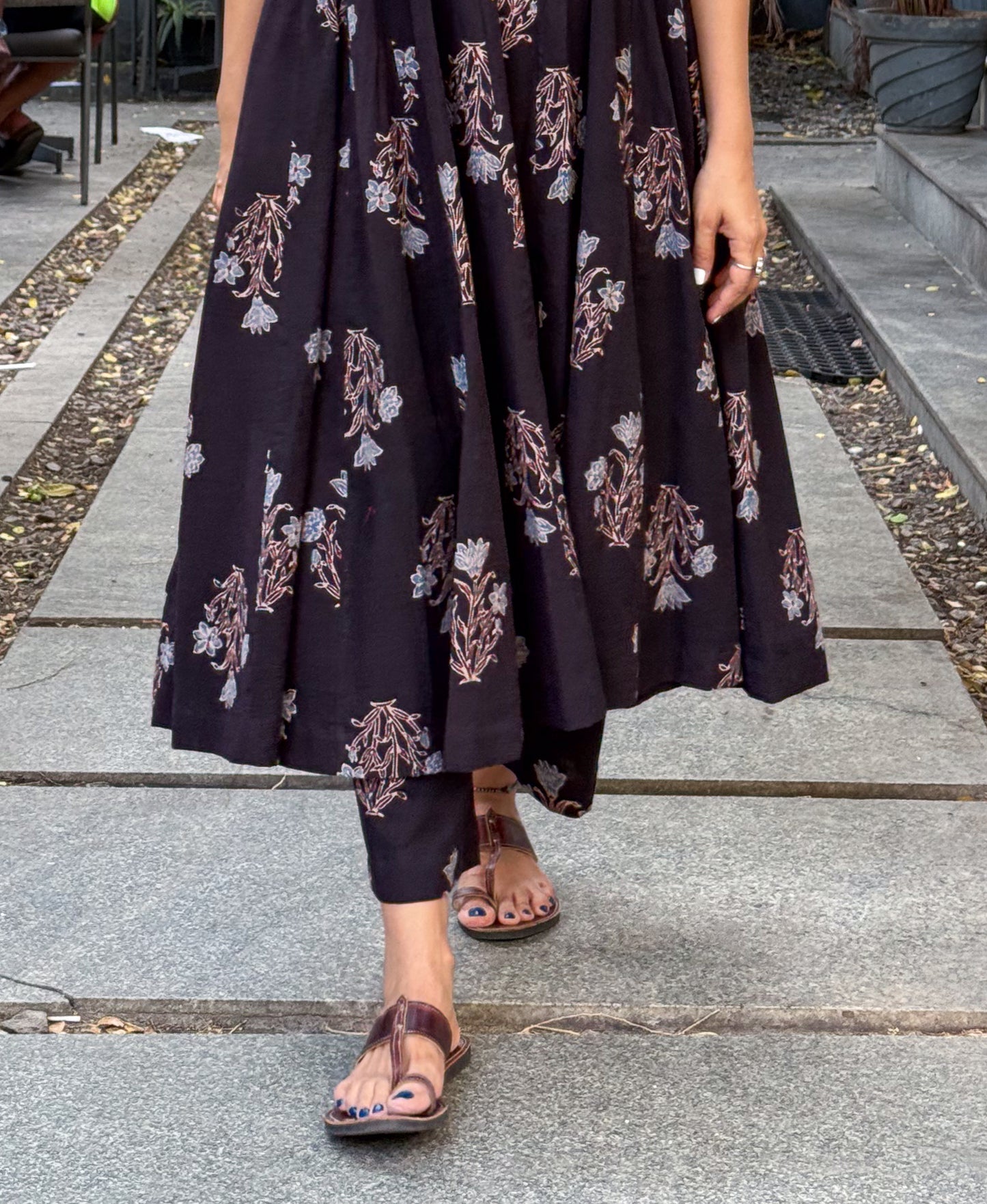 Cotton Handblock Printed Natural Dyed Ajrakh Pant.