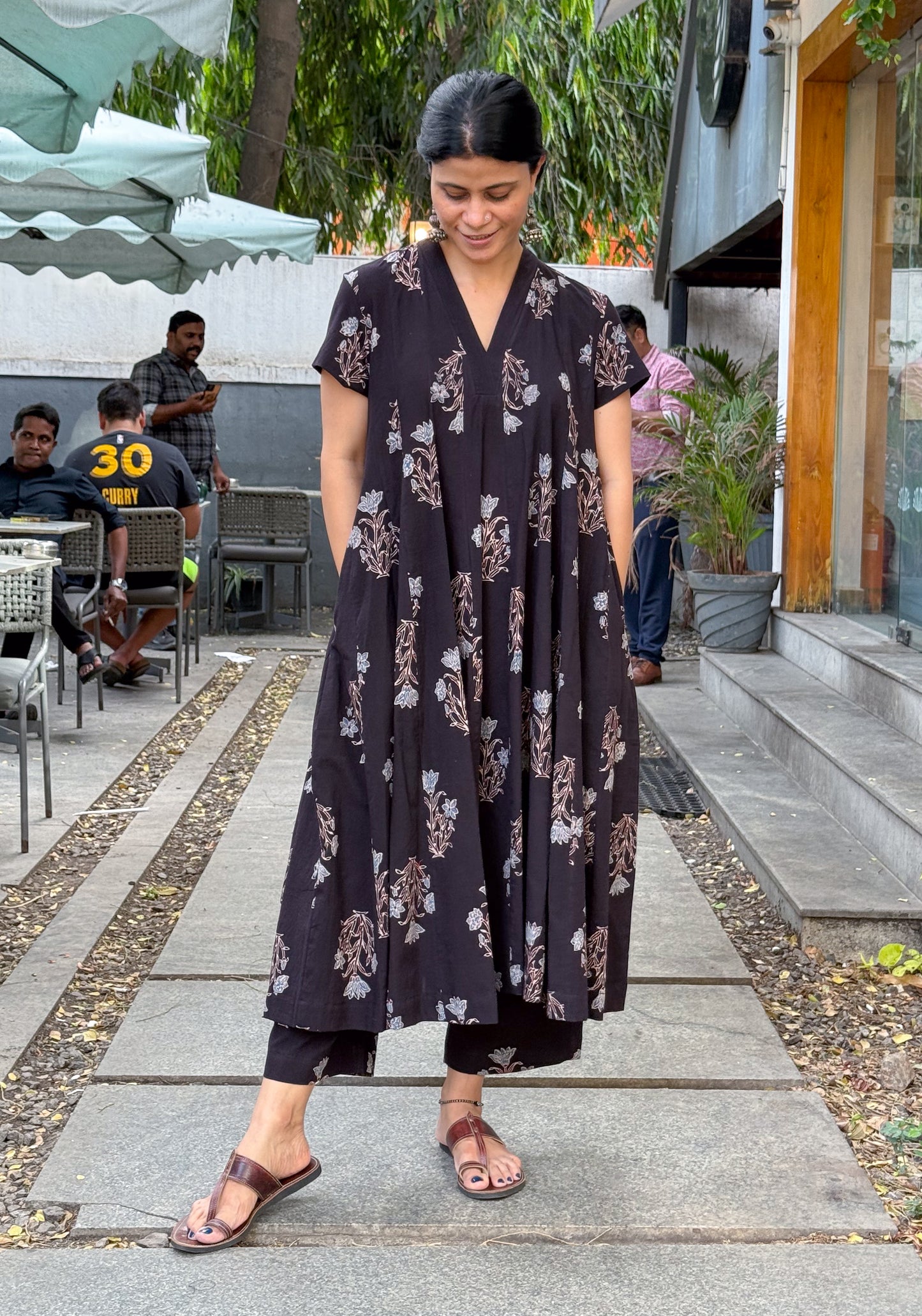 Cotton Handblock Printed Natural Dyed Ajrakh Kurta