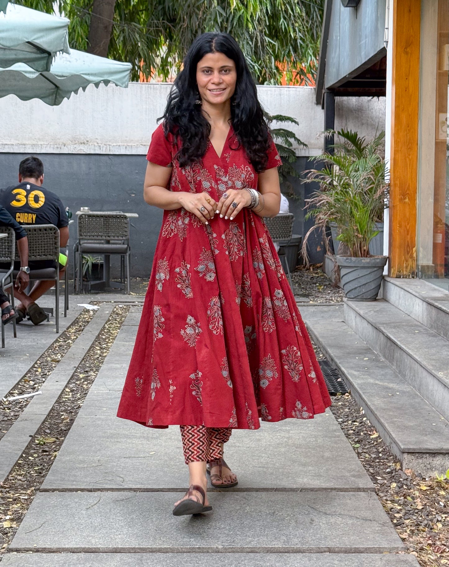 Cotton Handblock Printed Natural Dyed Ajrakh Kurta