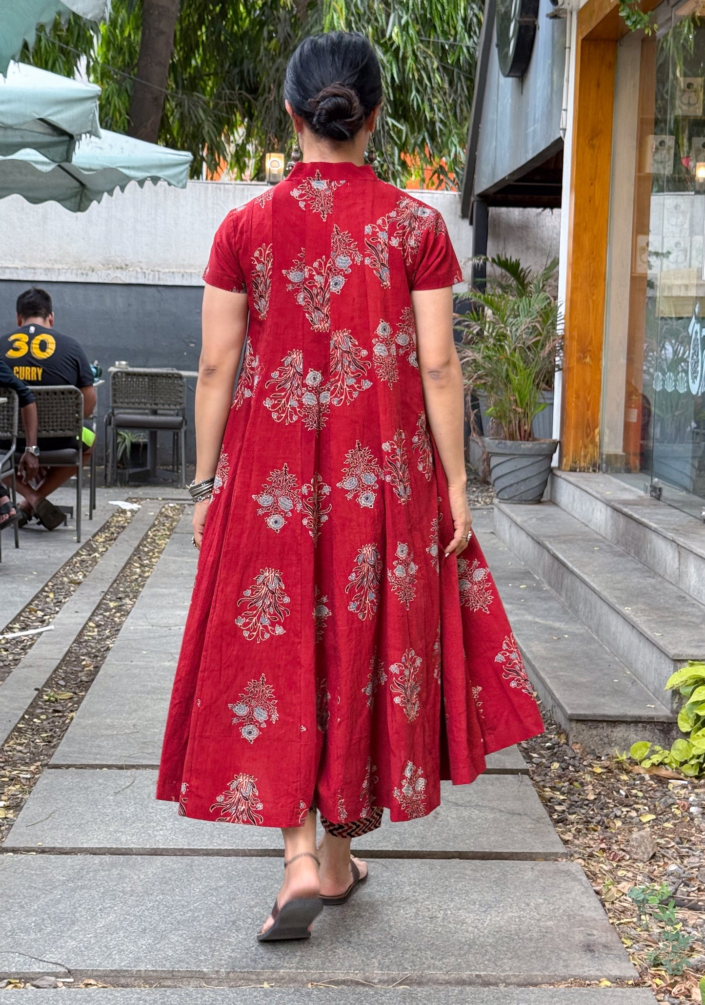 Cotton Handblock Printed Natural Dyed Ajrakh Kurta