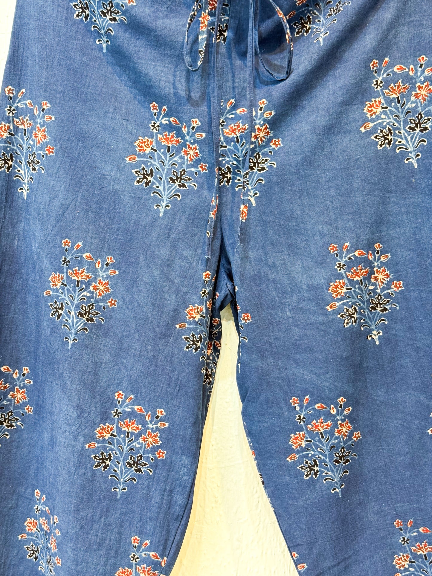 Handblock Printed Natural Dyed Ajrakh Cotton Pant