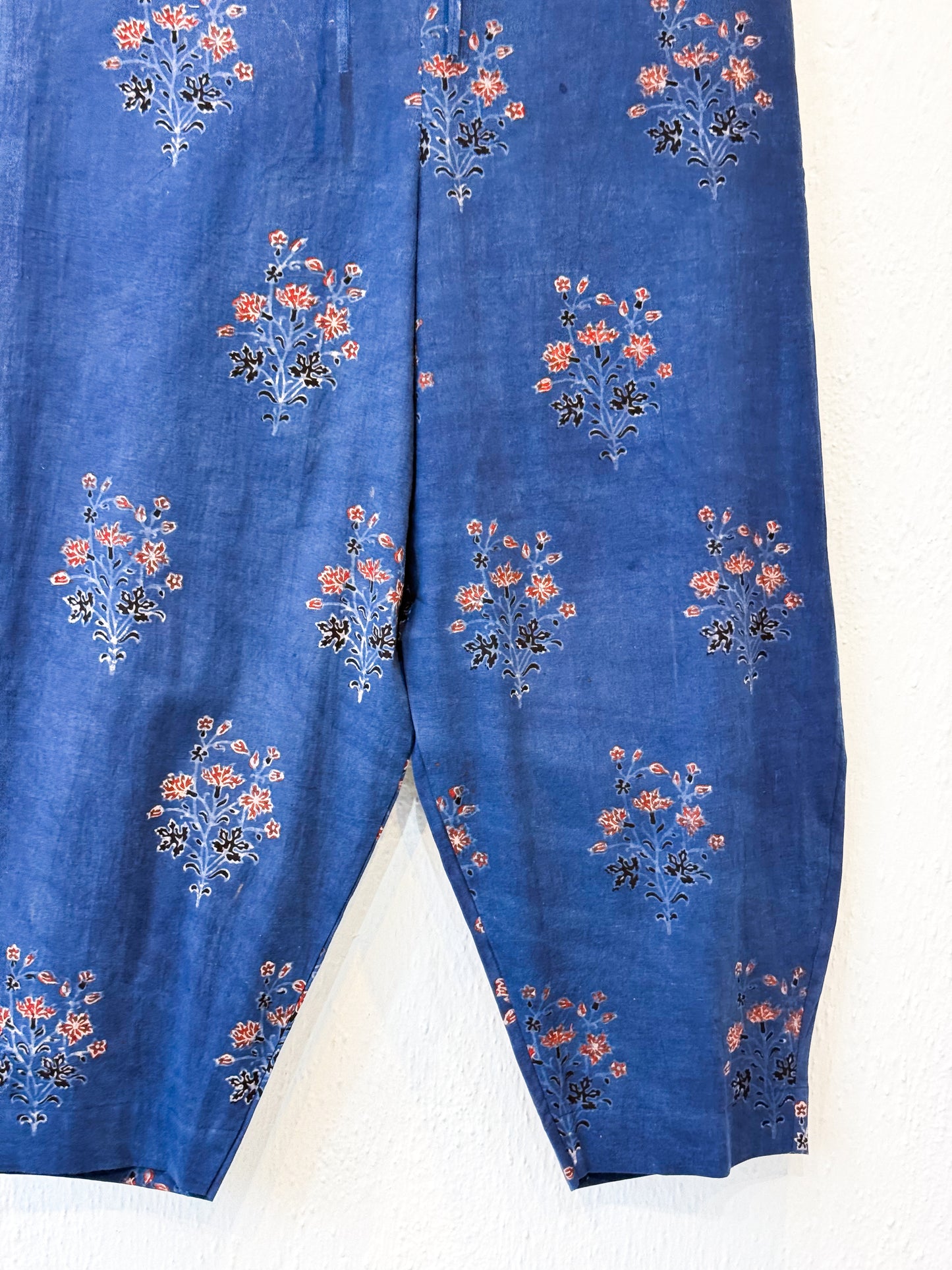Handblock Printed Natural Dyed Ajrakh Cotton Pant