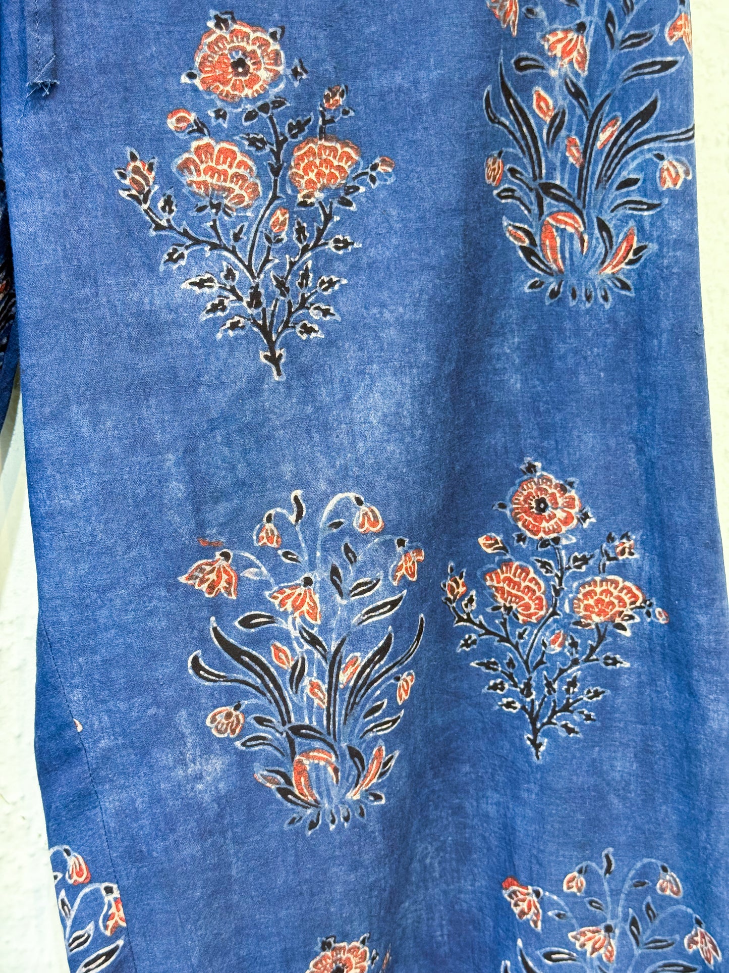 Handblock Printed Natural Dyed Ajrakh Cotton Pant