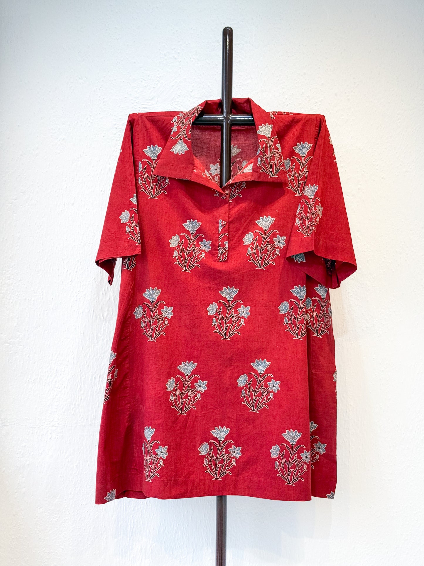 Handblock Printed Natural Dyed Ajrakh Cotton Kurta