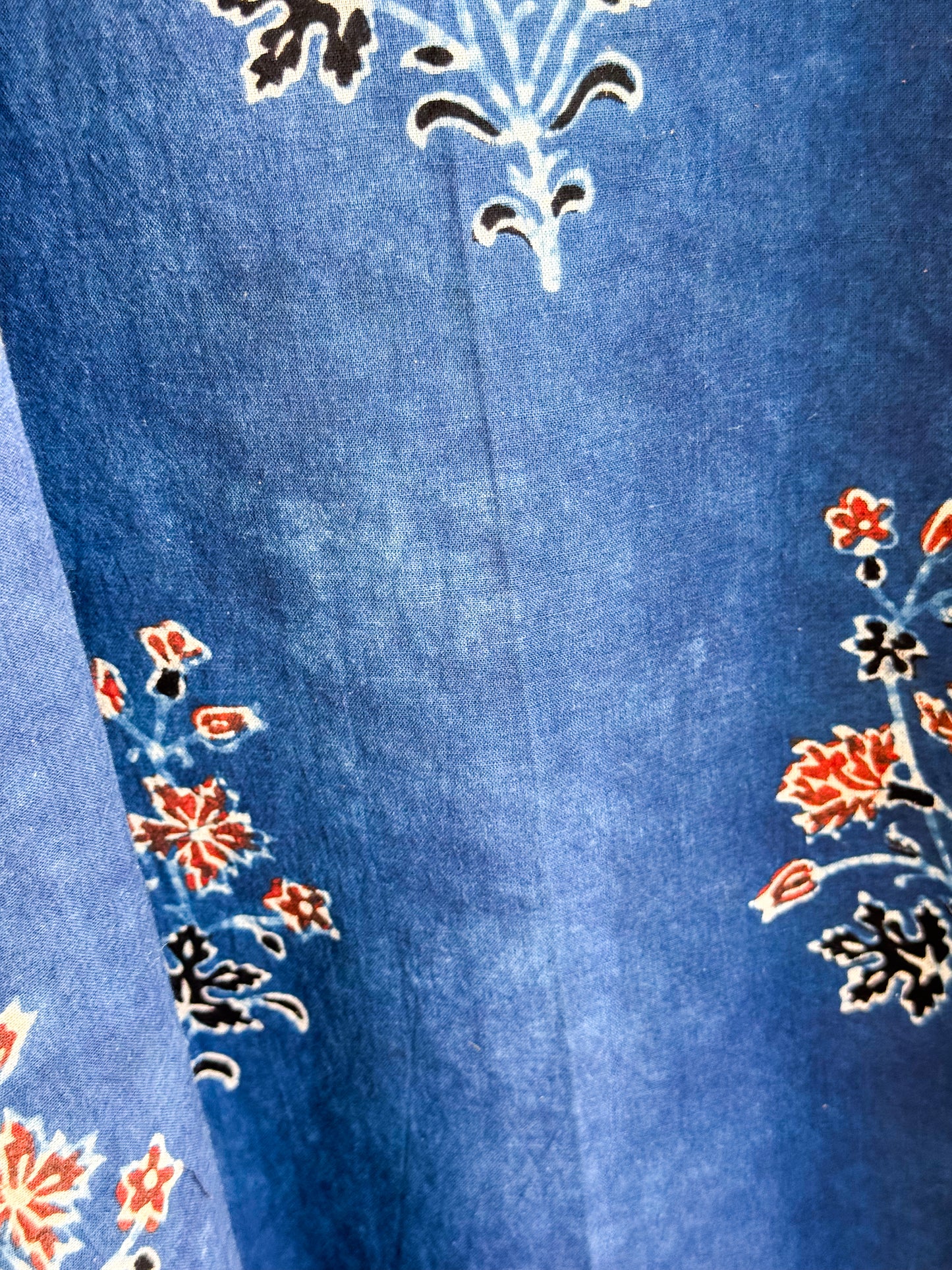 Handblock Printed Natural Dyed Ajrakh Cotton Kurta