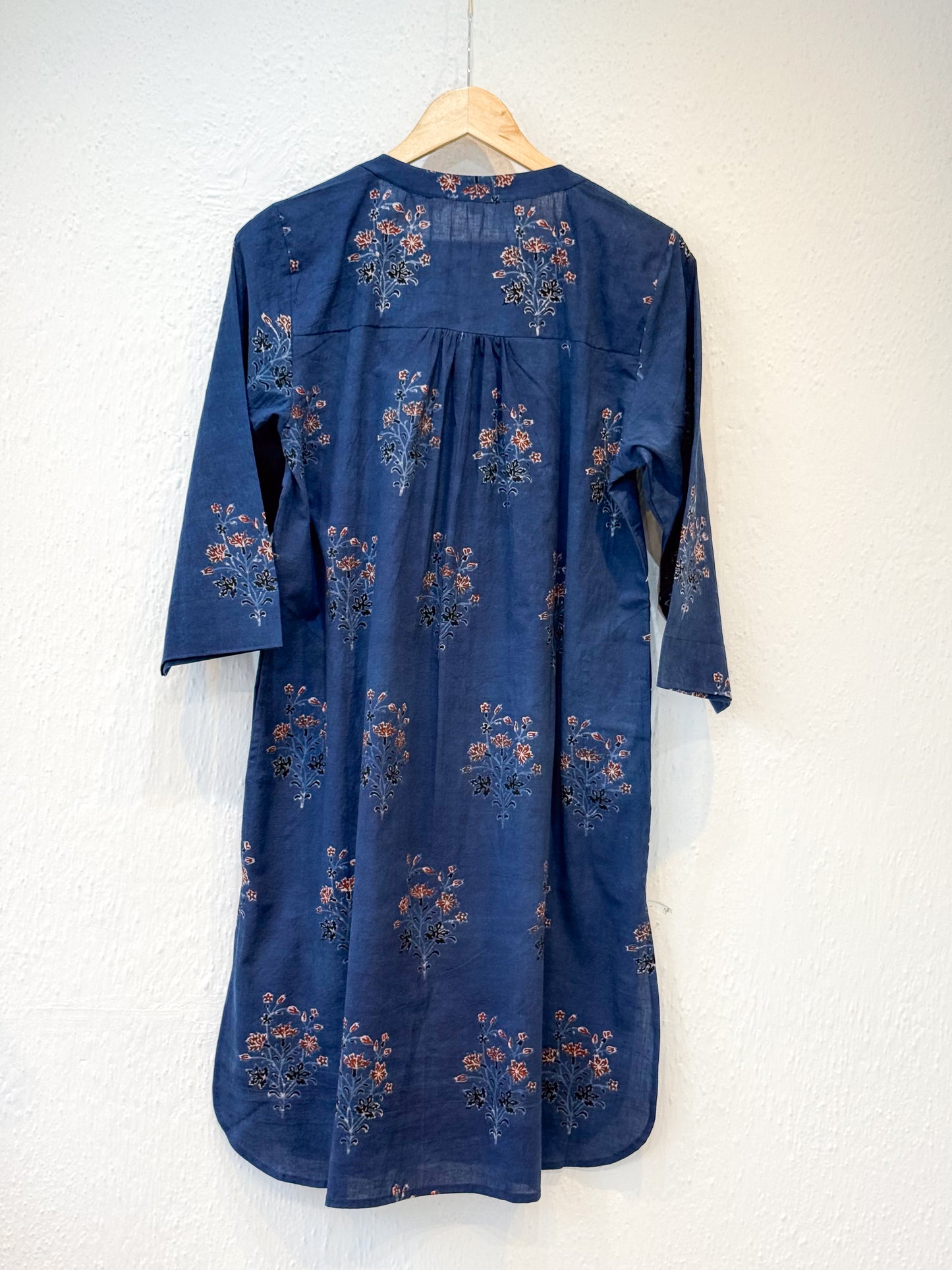 Handblock Printed Natural Dyed Ajrakh Cotton Kurta