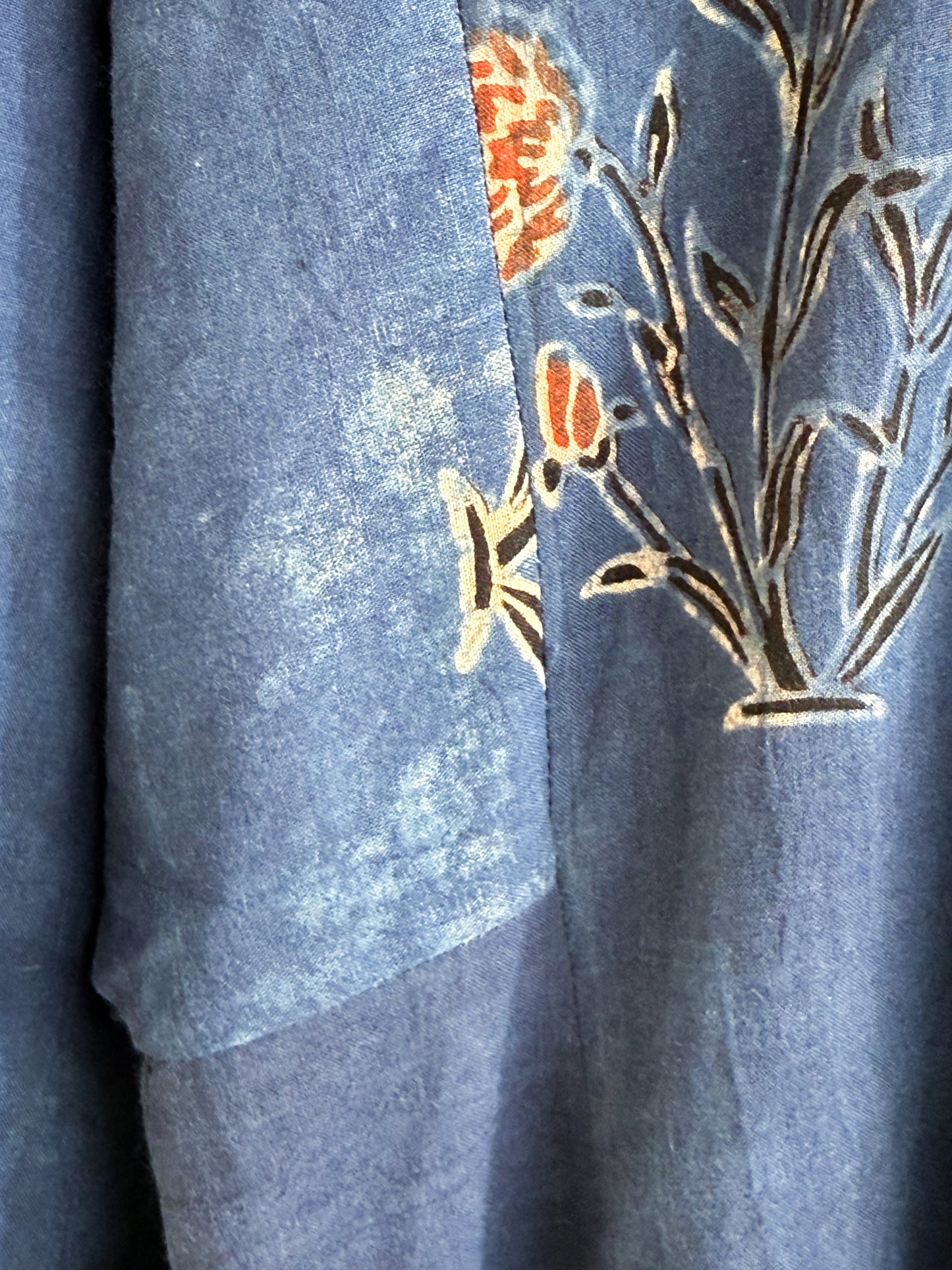 Handblock Printed Natural Dyed Ajrakh Cotton Kurta