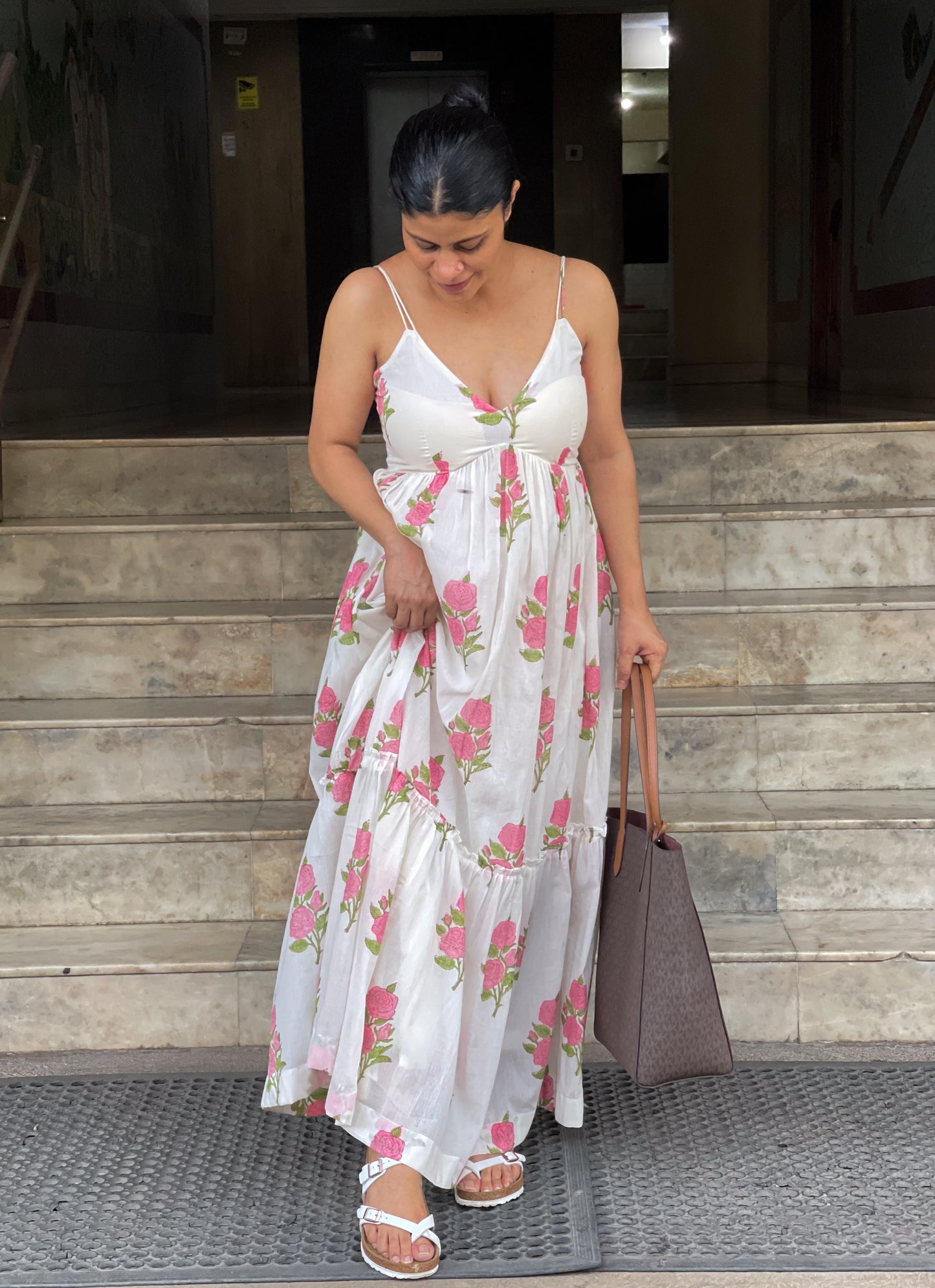 Handblock Printed Mull Cotton Dress