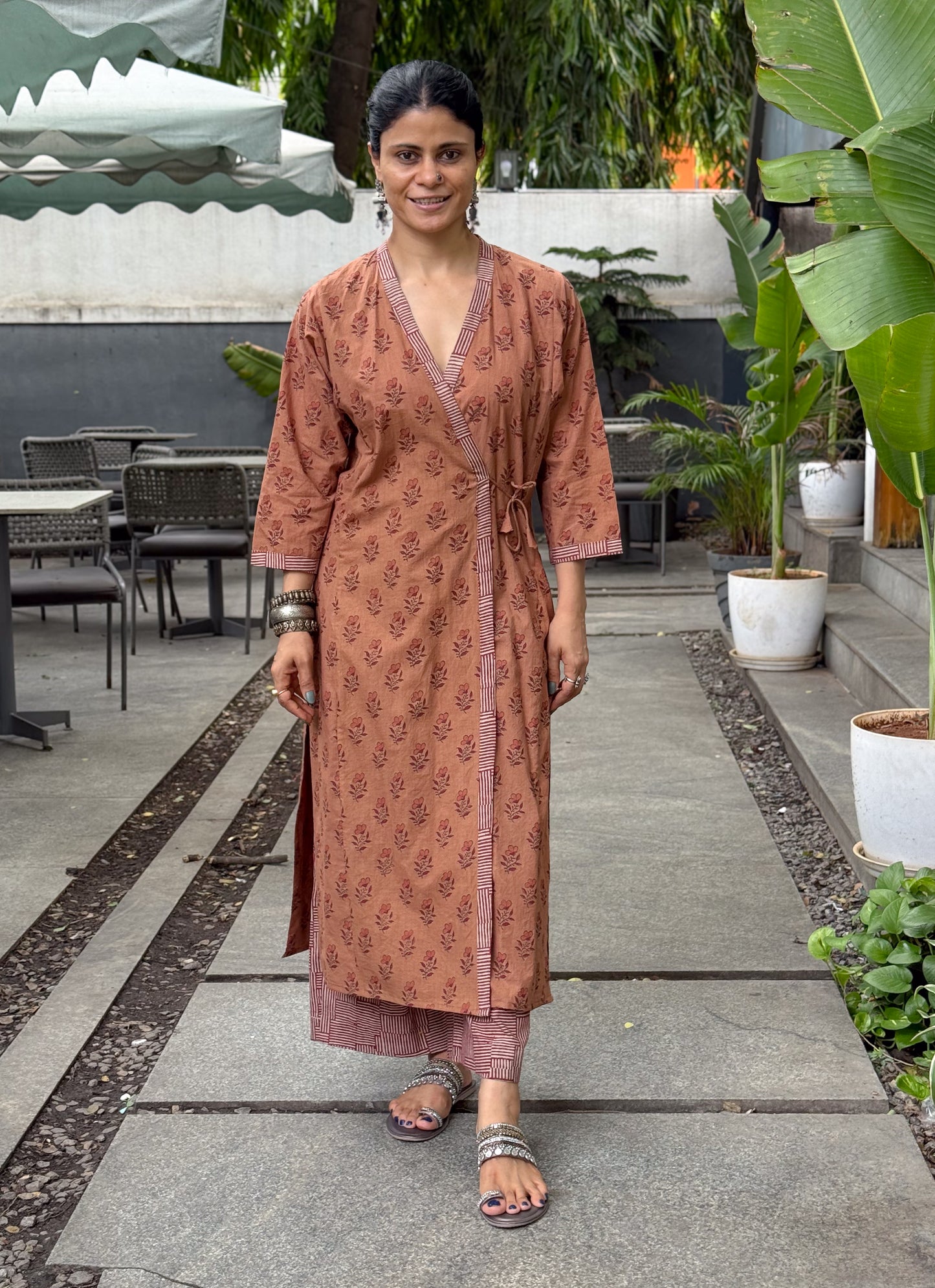 Handloom Cotton with Handblock Printed Kurta