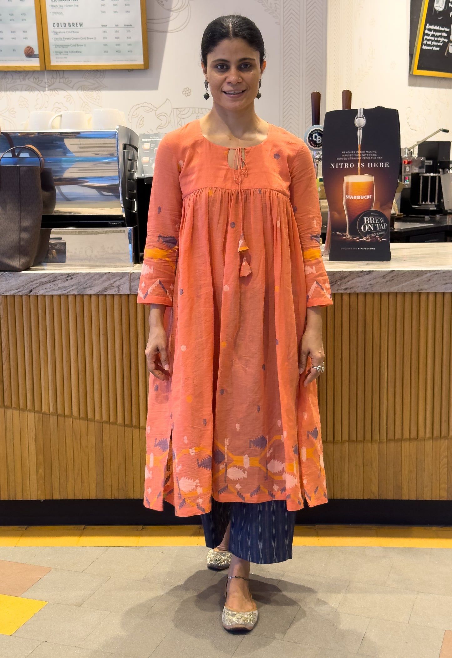 Handwoven Jamdani Muslin Kalidar Kurta