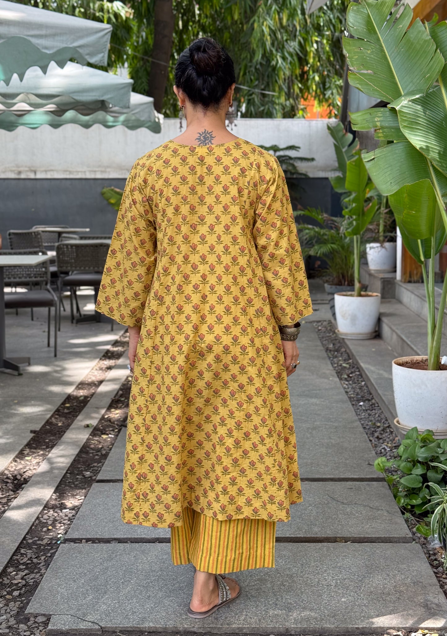 Handloom Cotton with Handblock Printed Kurta
