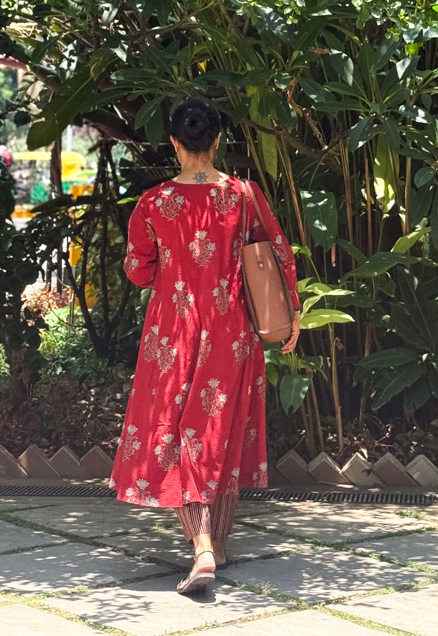 Cotton Handblock Printed Natural Dyed Ajrakh Kurta