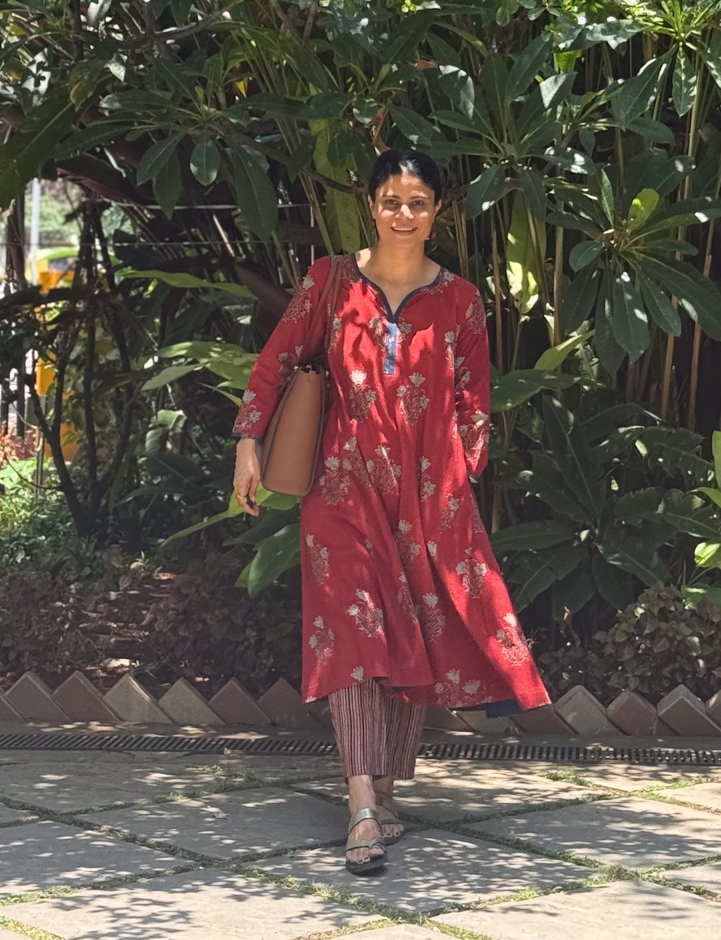 Cotton Handblock Printed Natural Dyed Ajrakh Kurta