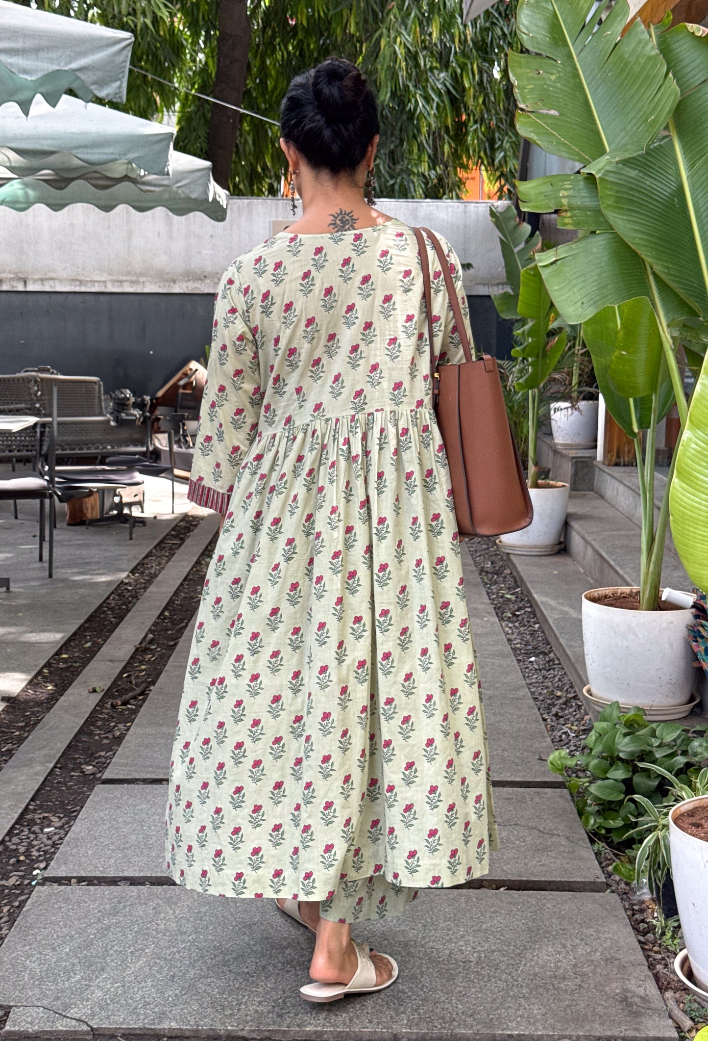 Handloom Cotton with Handblock Printed Kurta