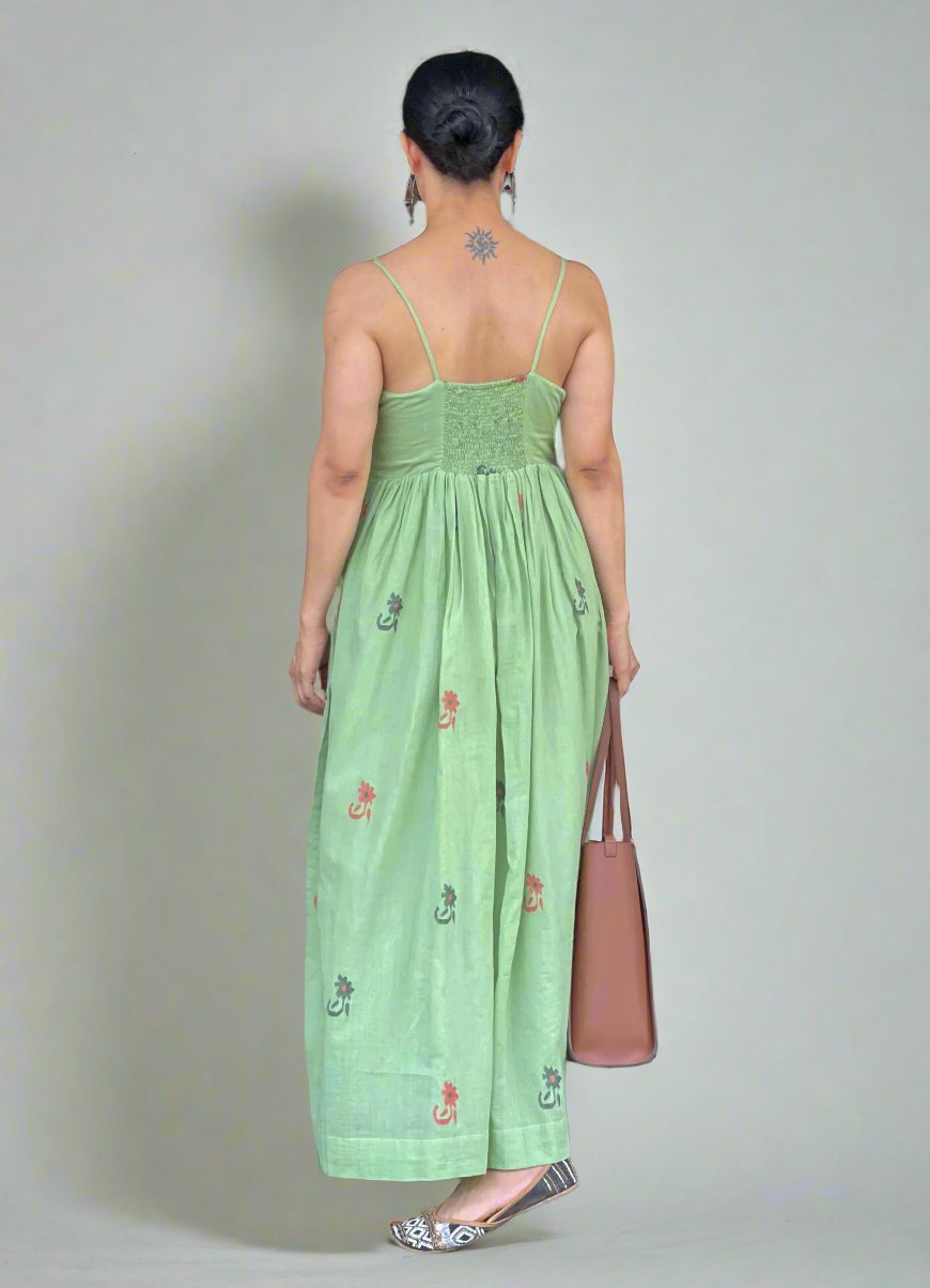 Handwoven Jamdani Muslin Dress