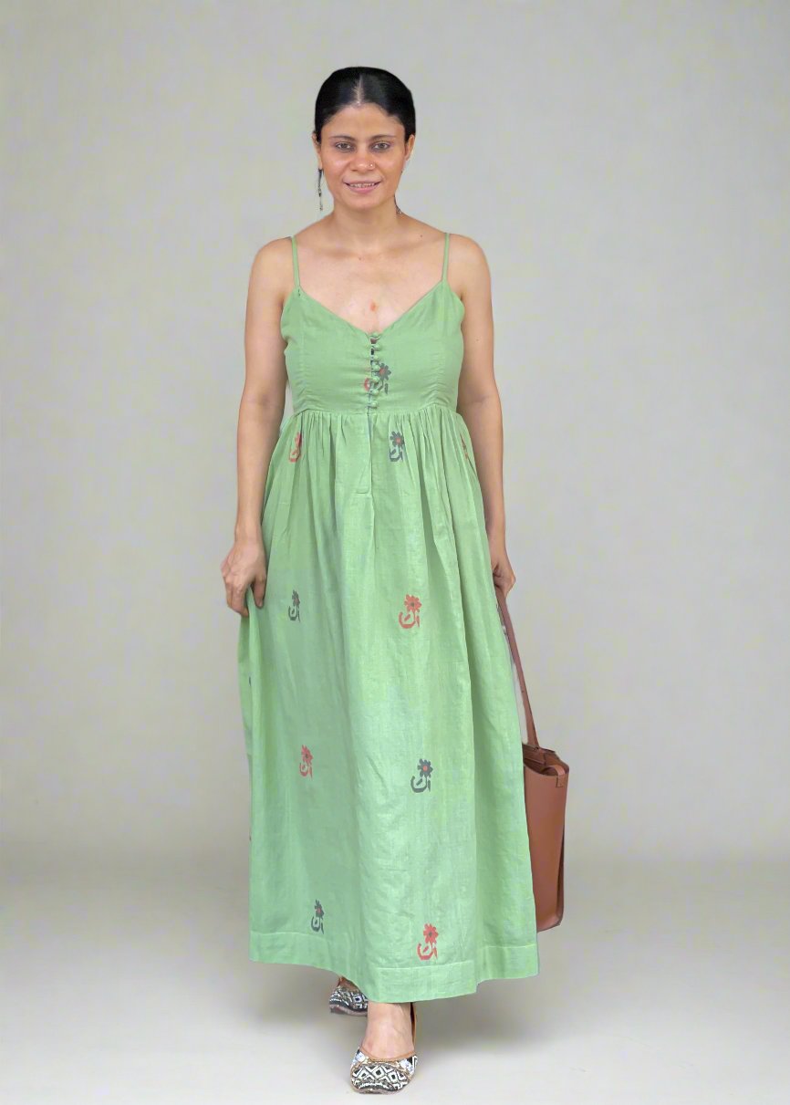Handwoven Jamdani Muslin Dress