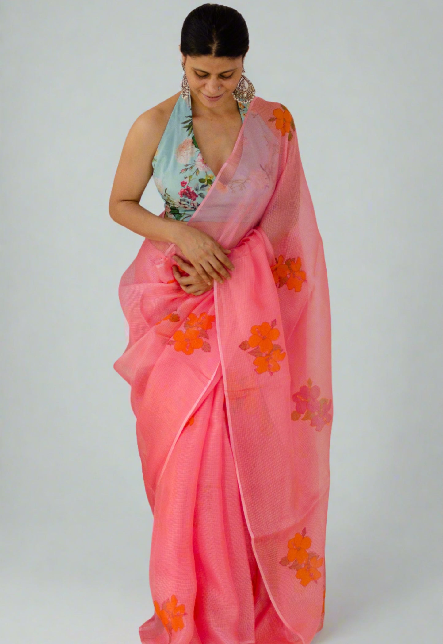 Hand Painted Kota Silk Saree.