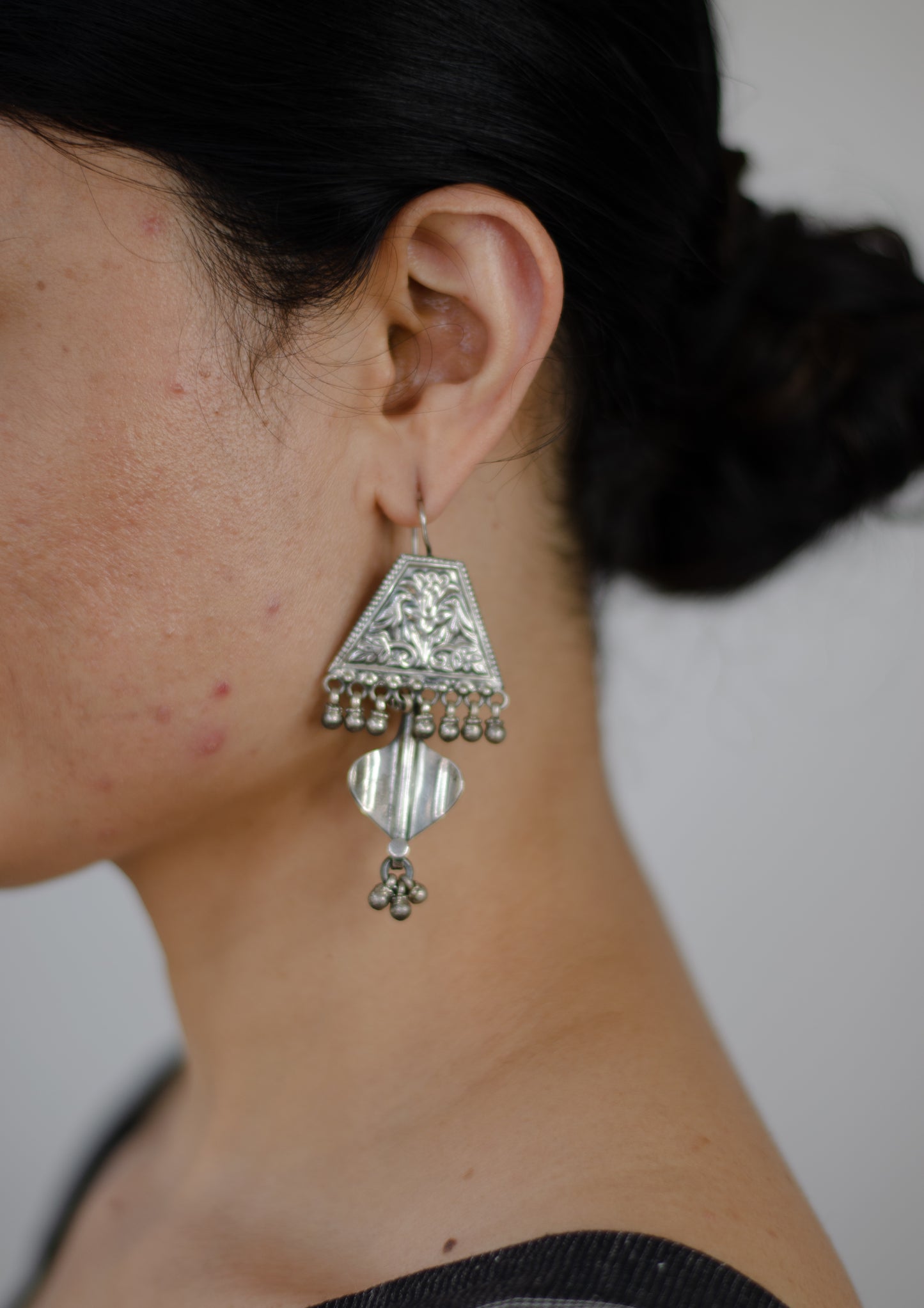 Handmade Silver tone earrings.